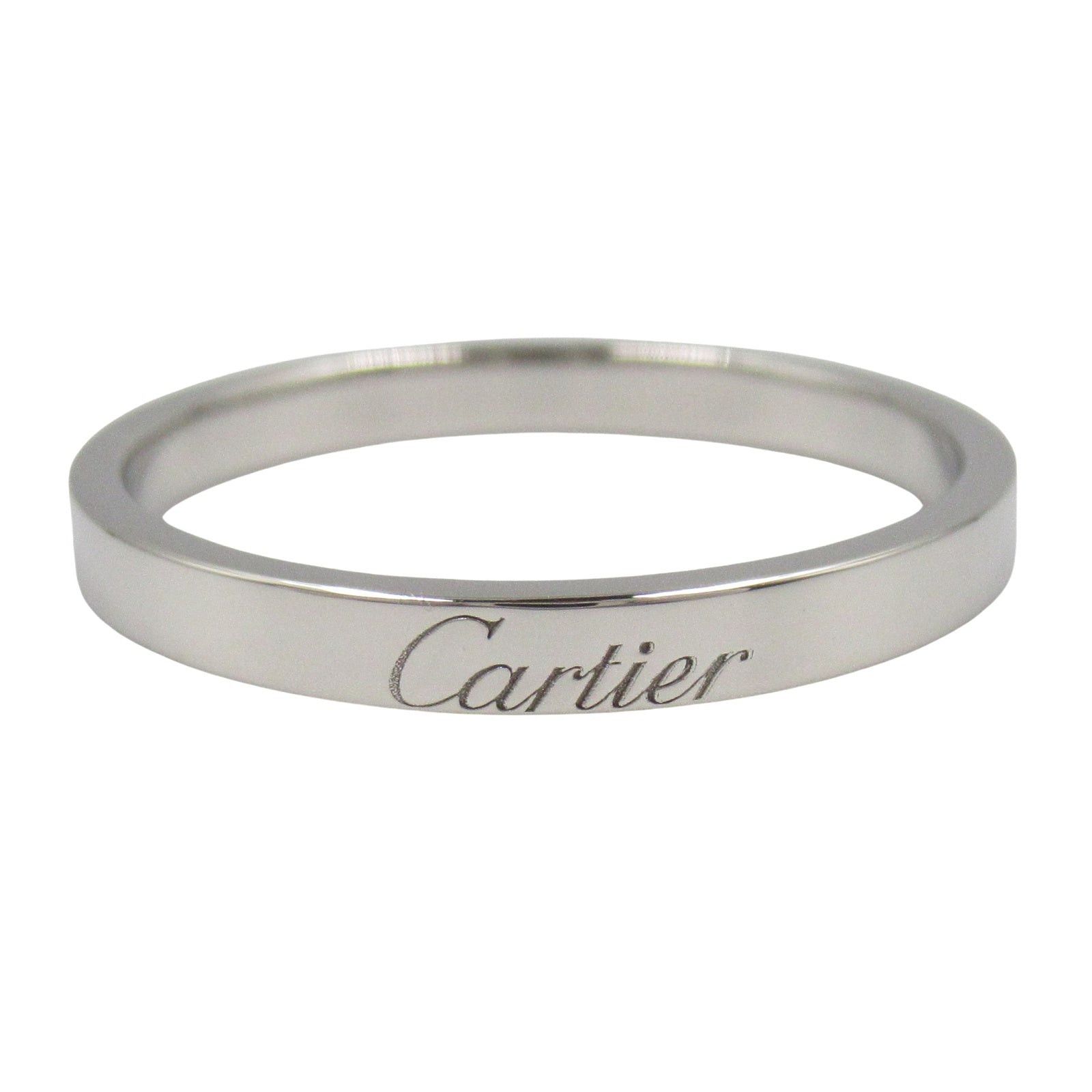Cartier Cartier Engraved Ring Pt950 Platinum Silver Size ONE SIZE - 2 Thumbnail