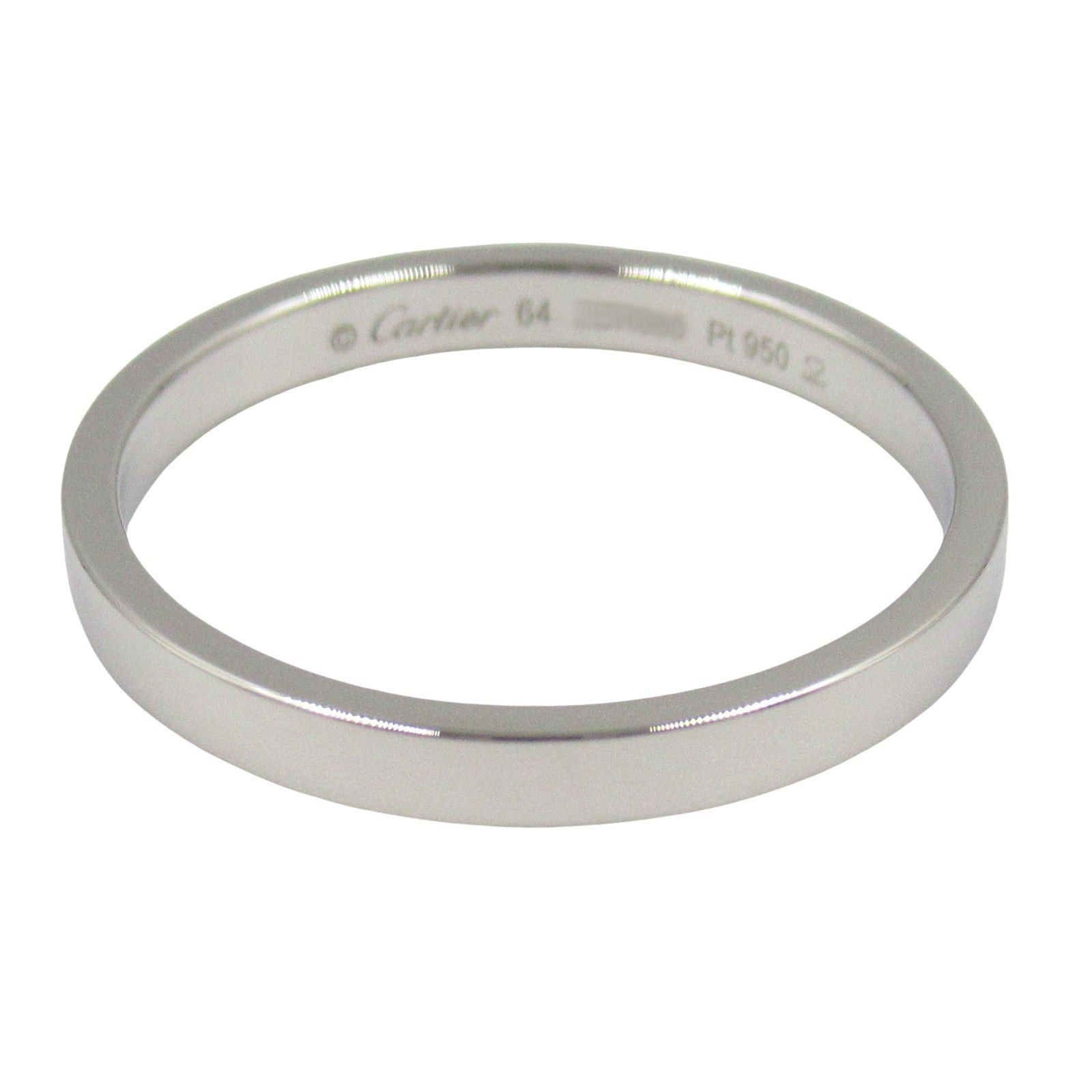 Cartier Cartier Engraved Ring Pt950 Platinum Silver Size ONE SIZE - 3 Thumbnail