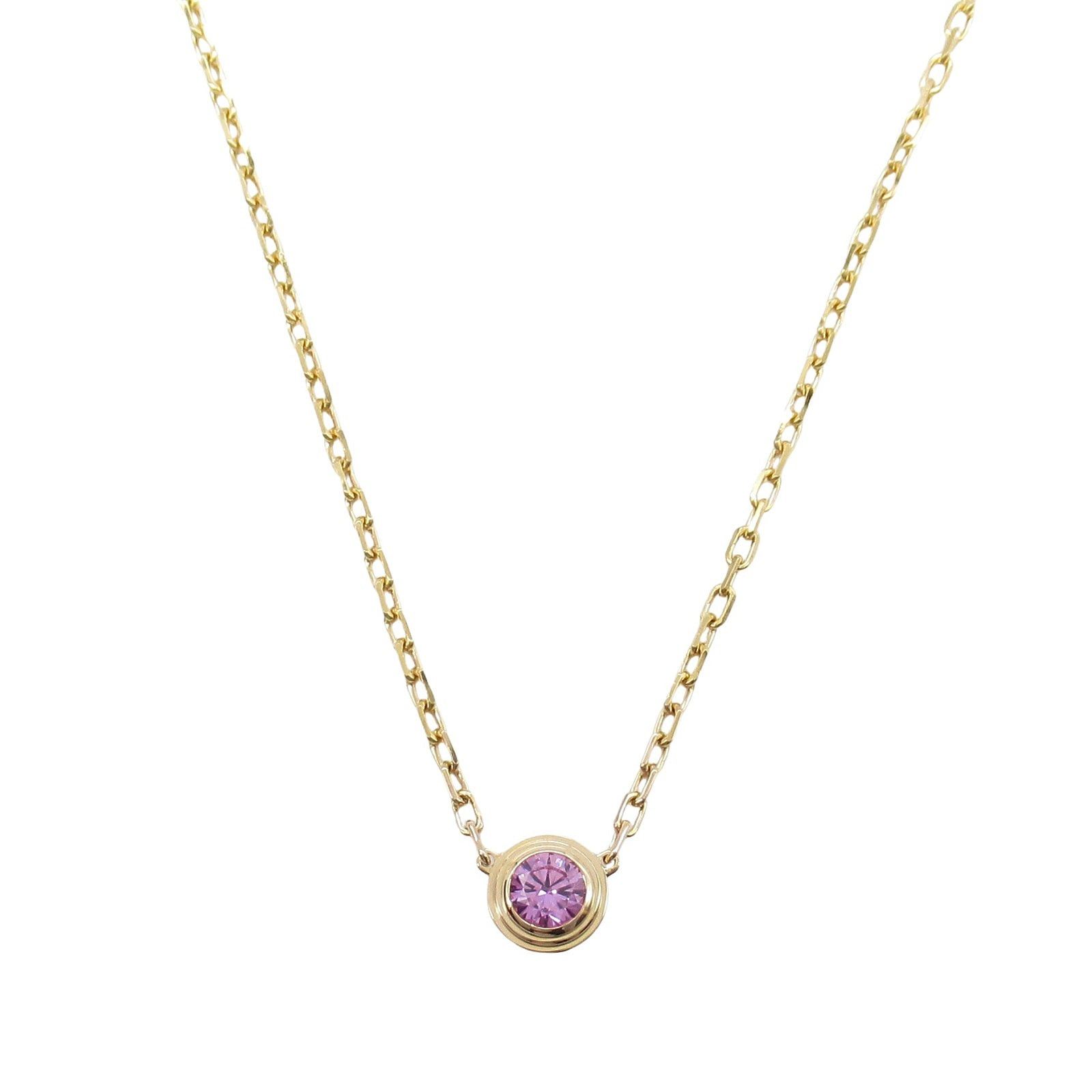 Cartier Cartier Damour Pink Sapphire Necklace K18Pg (Pink Gold) Size ONE SIZE - 2 Thumbnail