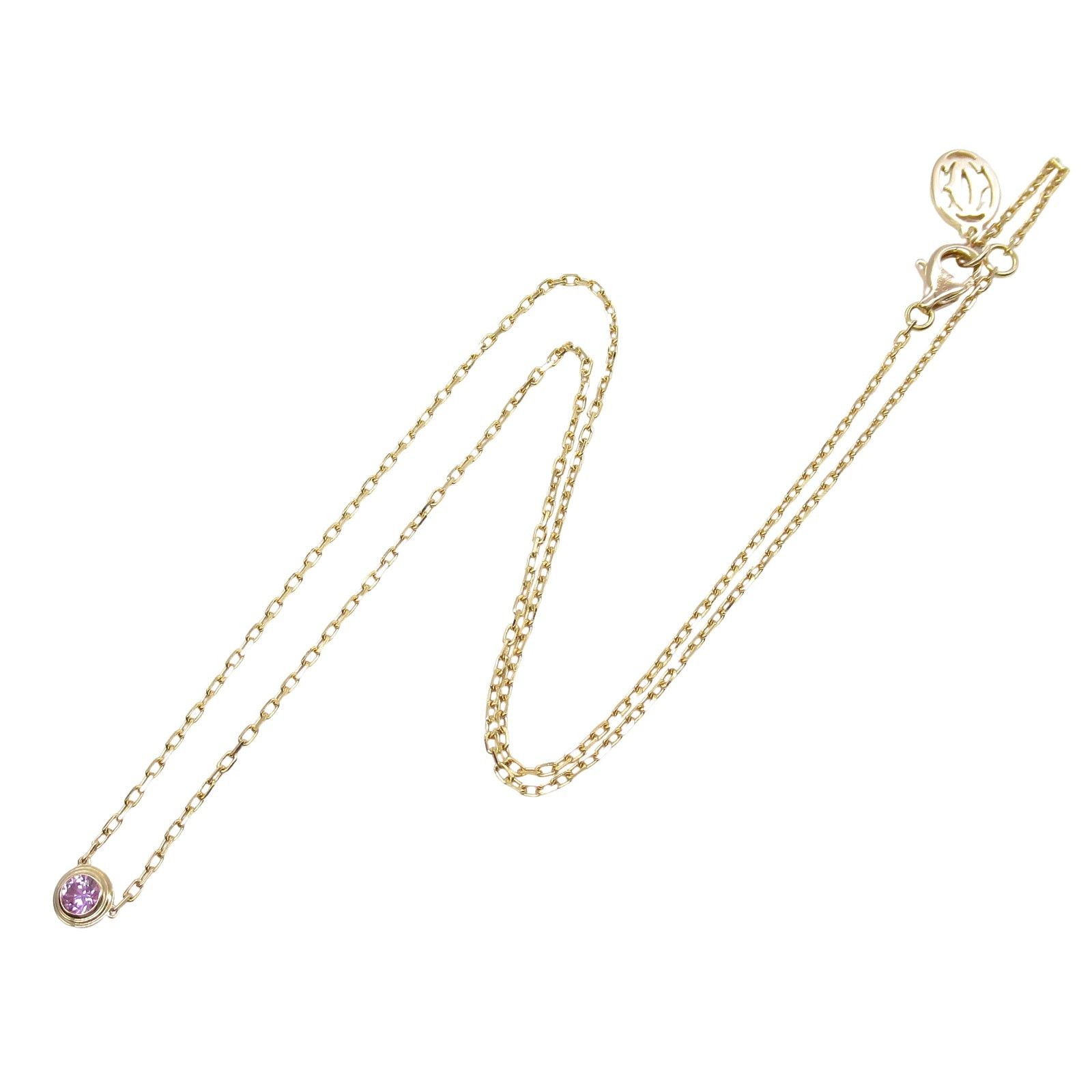 Cartier Cartier Damour Pink Sapphire Necklace K18Pg (Pink Gold) Size ONE SIZE - 3 Thumbnail
