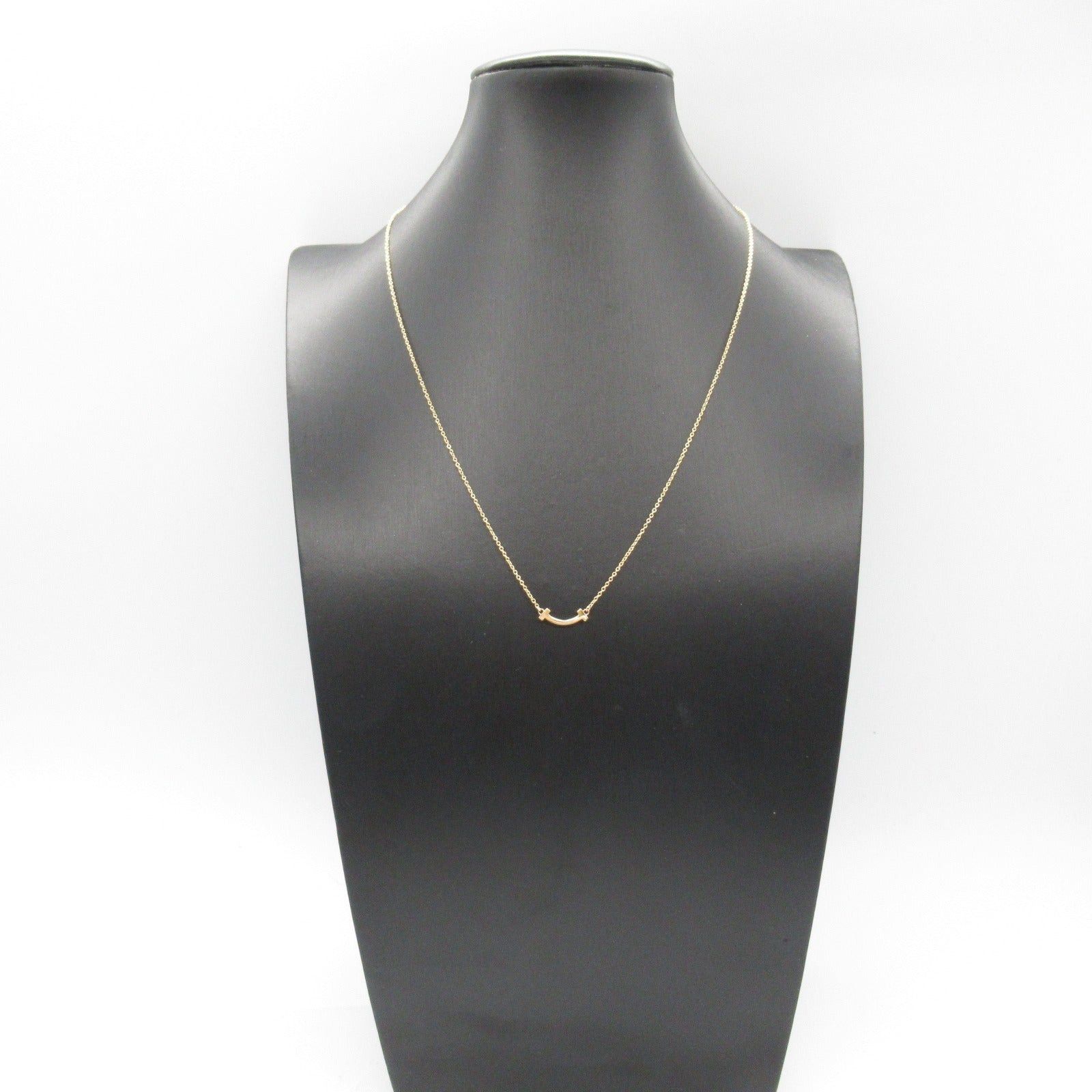 Tiffany & Co. Tiffany Co T Smile Mini Necklace K18Pg (Pink Gold) Gold Size ONE SIZE - 7 Thumbnail