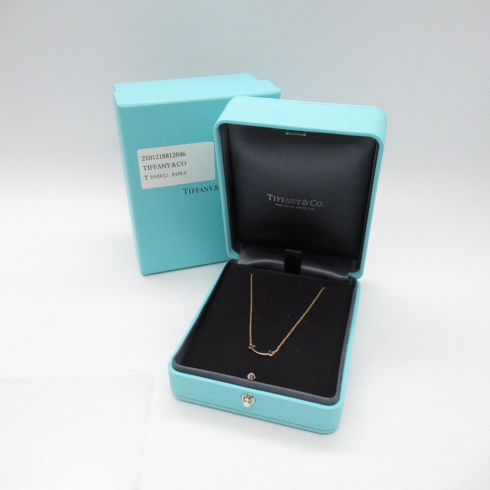Tiffany & Co. Tiffany Co T Smile Mini Necklace K18Pg (Pink Gold) Gold Size ONE SIZE - 6 Thumbnail