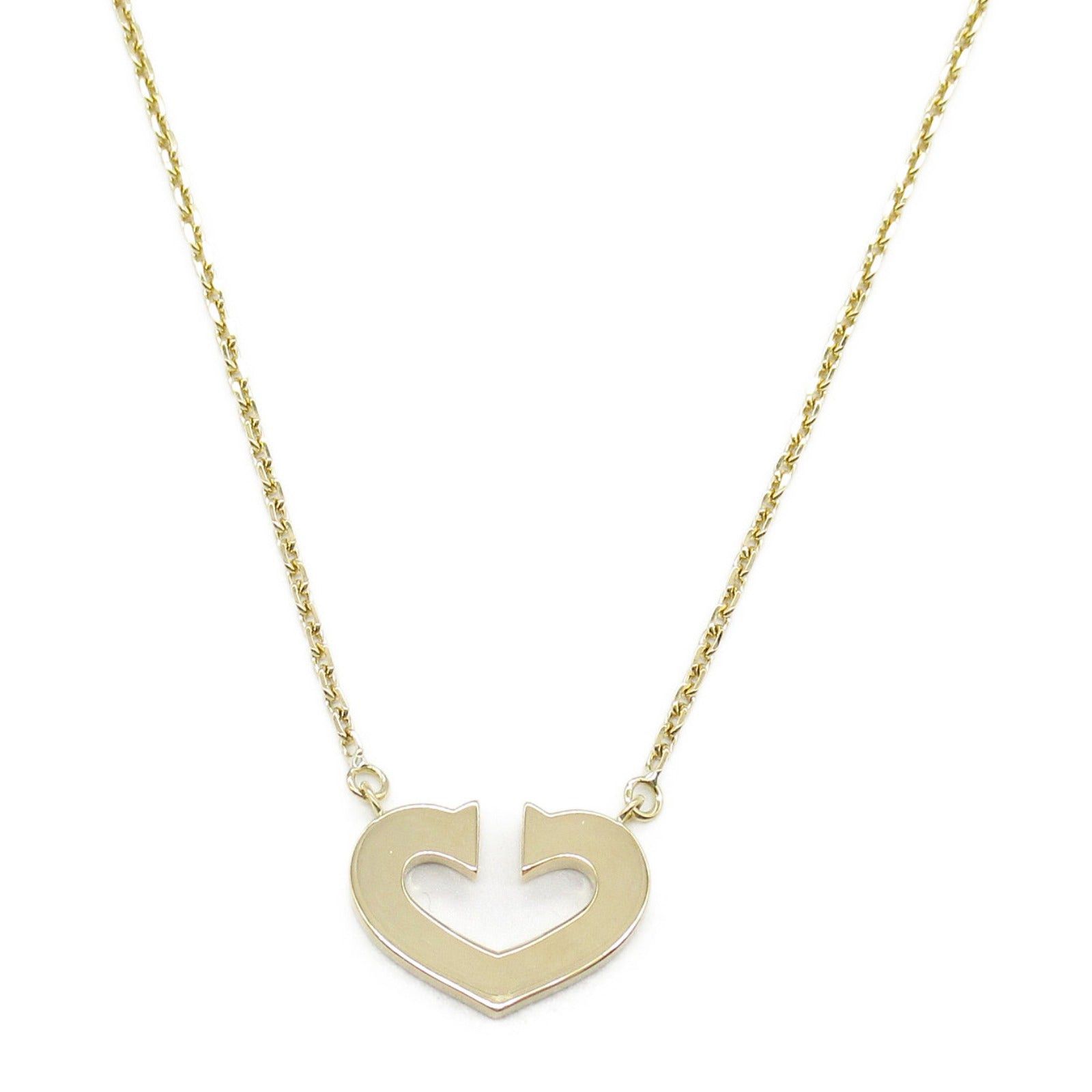 Cartier Cartier C Heart Necklace K18 (Yellow Gold) Silver Size ONE SIZE - 2 Thumbnail
