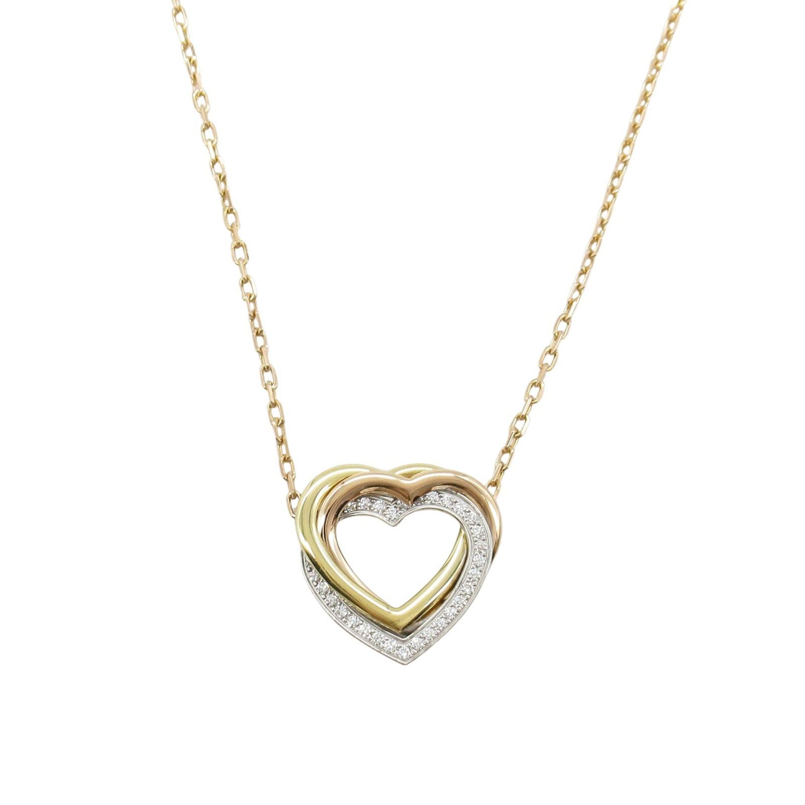 Cartier Cartier Trinity Heart Necklace K18 (Yellow Gold) K18Wg (White (Pink Gold)/Diamond Gold Size ONE SIZE - 2 Thumbnail