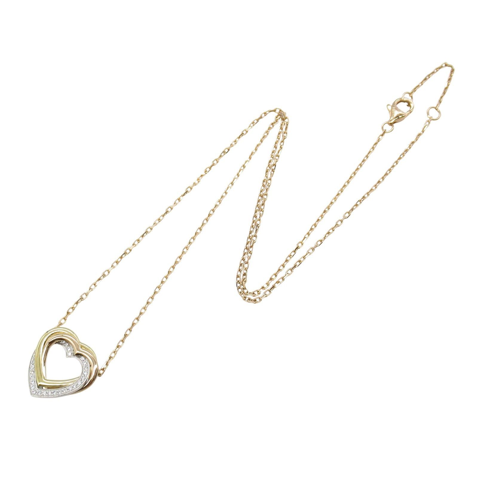 Cartier Cartier Trinity Heart Necklace K18 (Yellow Gold) K18Wg (White (Pink Gold)/Diamond Gold Size ONE SIZE - 3 Thumbnail