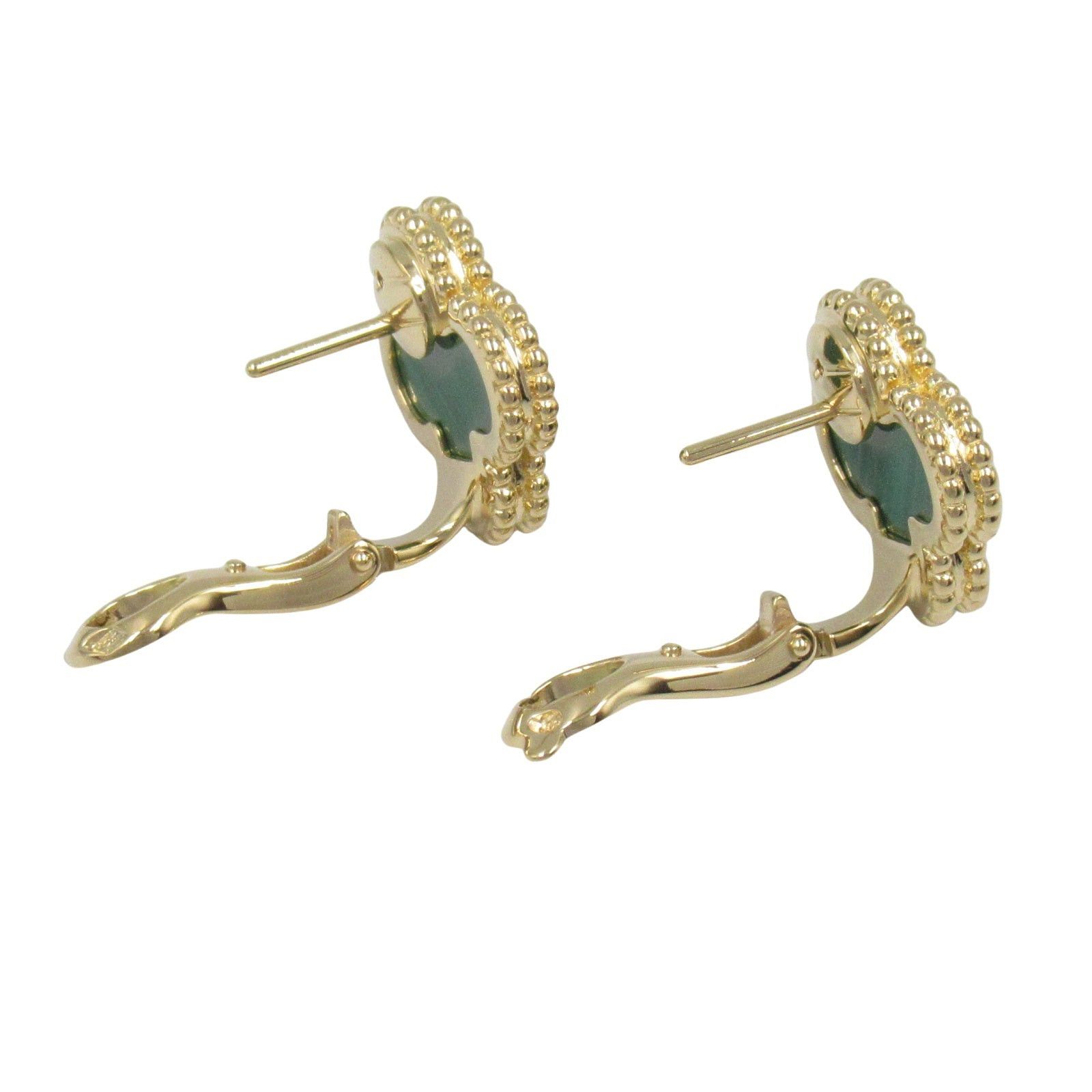 Van Cleef & Arpels Van Cleef Arpels Alhambra Earrings Malachite K18 (Yellow Gold) Green Size ONE SIZE - 3 Thumbnail