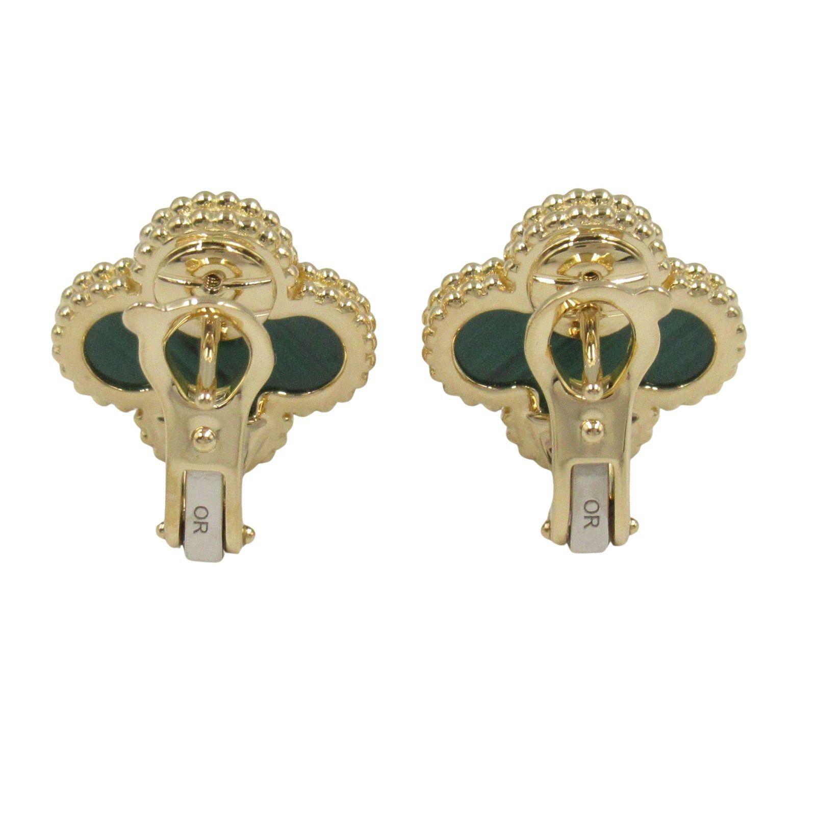 Van Cleef & Arpels Van Cleef Arpels Alhambra Earrings Malachite K18 (Yellow Gold) Green Size ONE SIZE - 2 Thumbnail