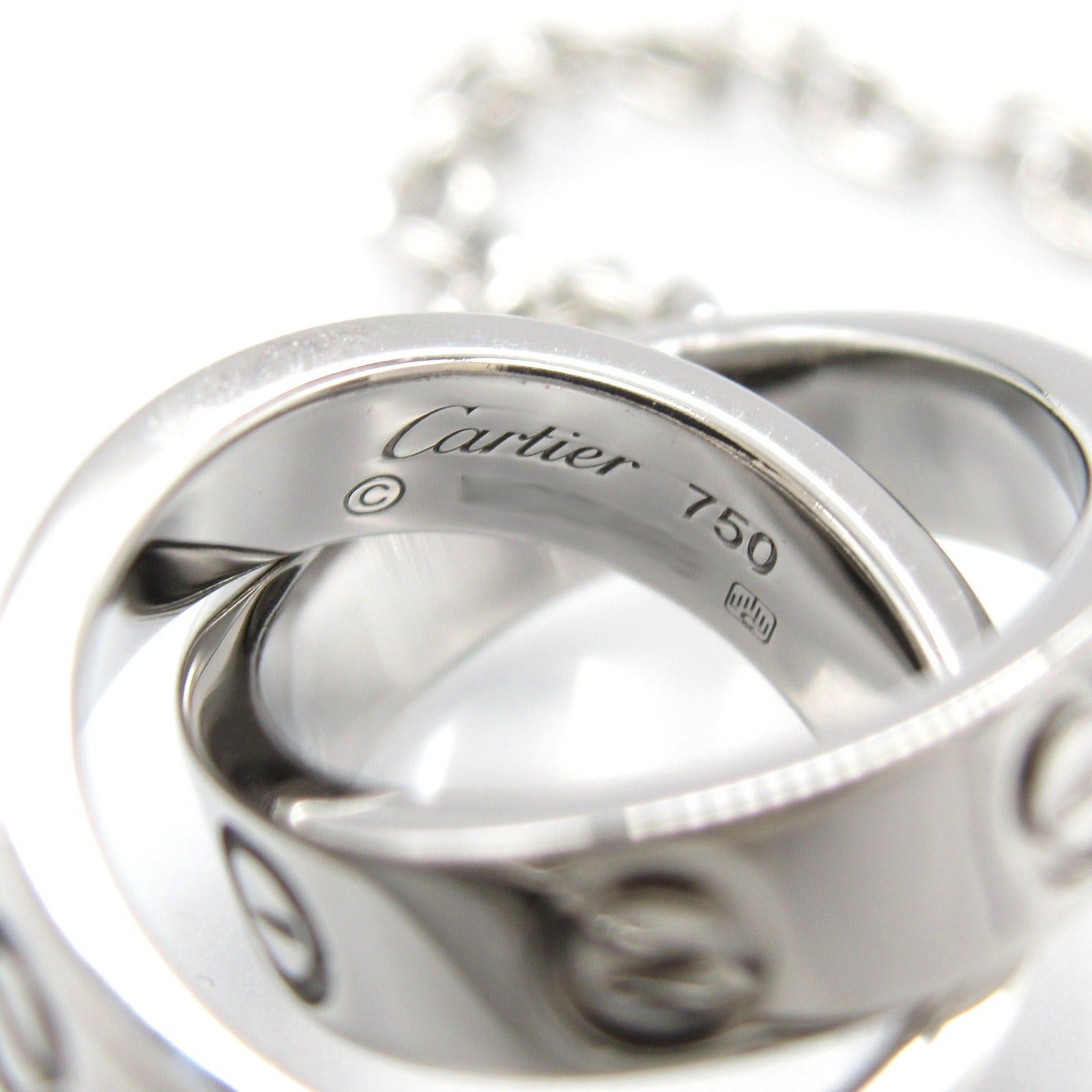Cartier Cartier Love Necklace K18Wg (White Gold) Silver Size ONE SIZE - 4 Thumbnail