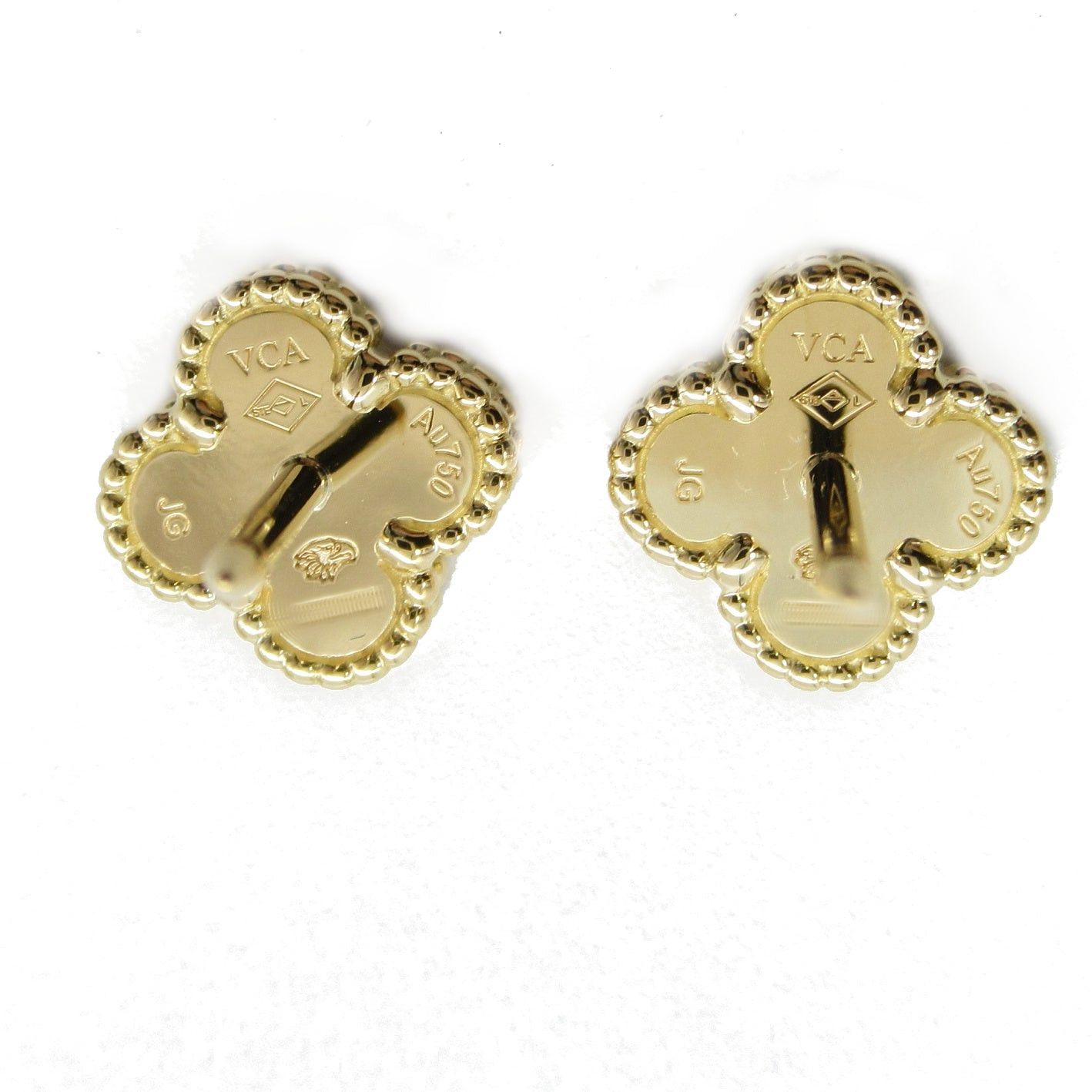 Van Cleef & Arpels Van Cleef Arpels Sweet Alhambra Earrings Mother Of Pearl K18 (Yellow Gold) White Size ONE SIZE - 5 Thumbnail