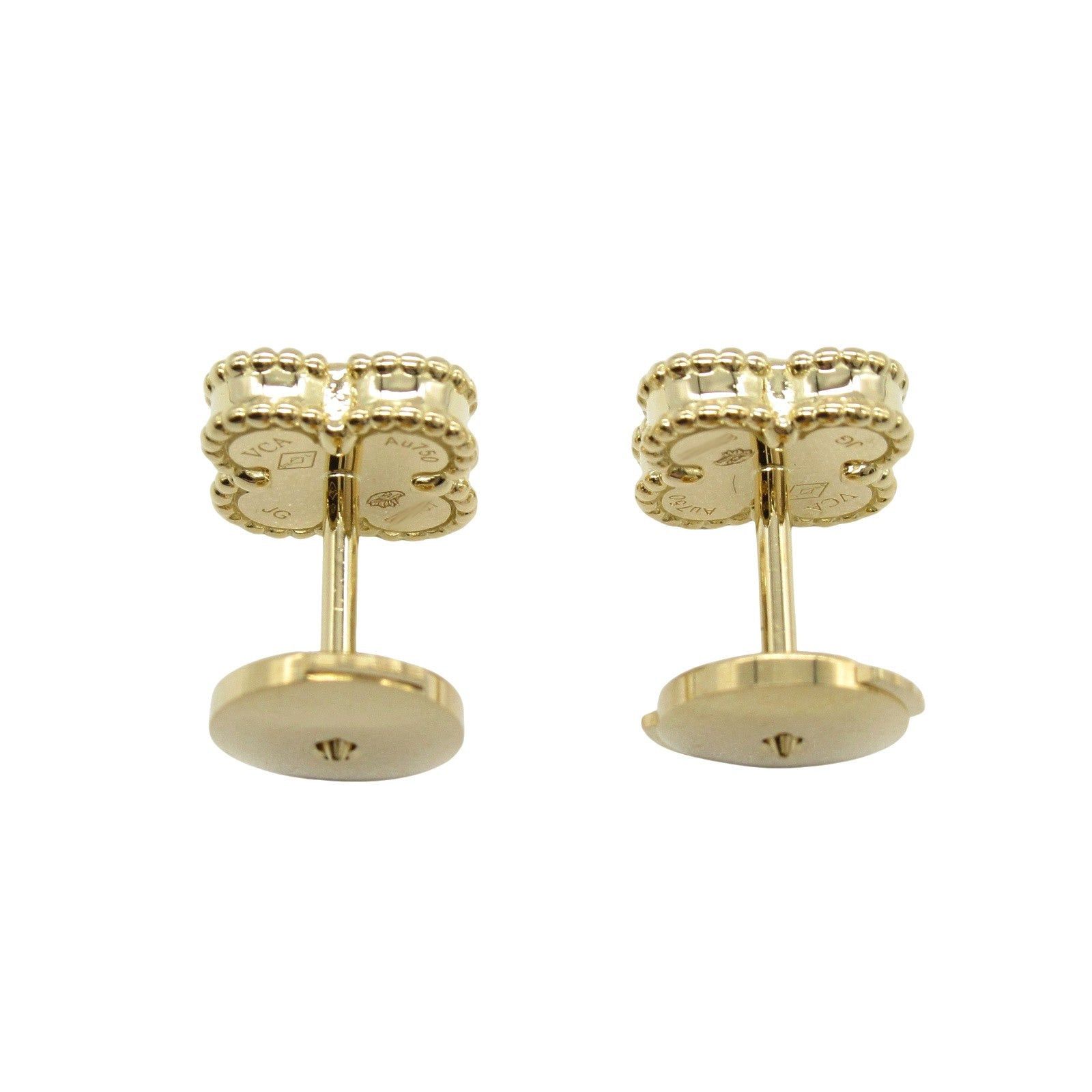 Van Cleef & Arpels Van Cleef Arpels Sweet Alhambra Earrings Mother Of Pearl K18 (Yellow Gold) White Size ONE SIZE - 2 Thumbnail