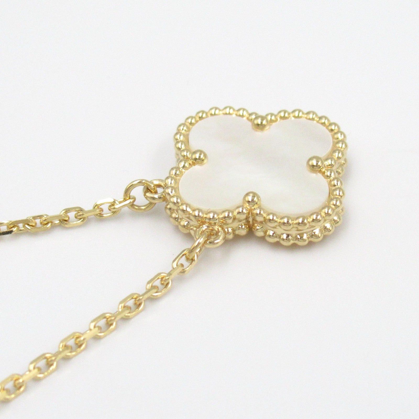 Van Cleef & Arpels Van Cleef Arpels Alhambra Necklace Mother Of Pearl K18 (Yellow Gold) White Size ONE SIZE - 6 Thumbnail