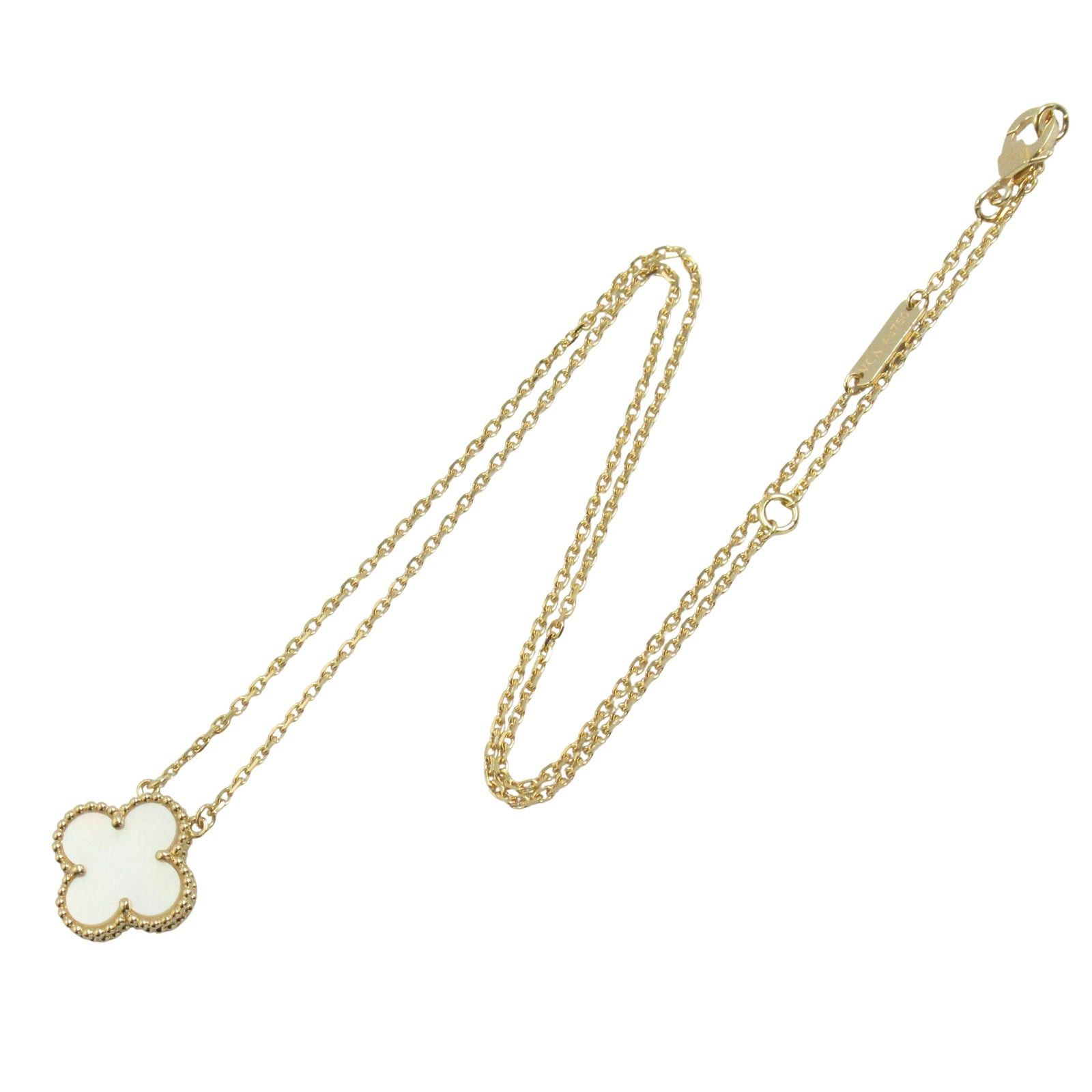 Van Cleef & Arpels Van Cleef Arpels Alhambra Necklace Mother Of Pearl K18 (Yellow Gold) White Size ONE SIZE - 3 Thumbnail