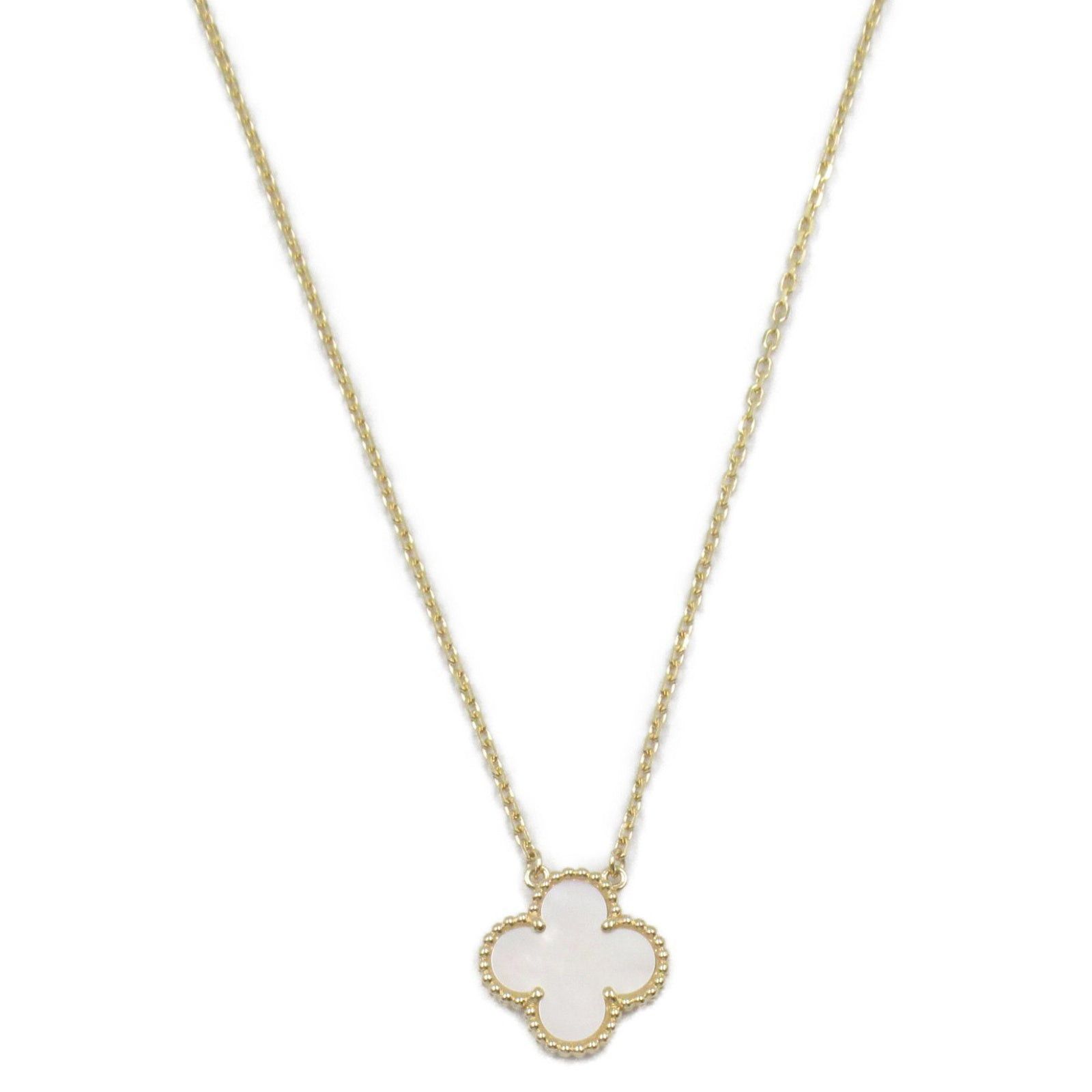 Van Cleef & Arpels Van Cleef Arpels Alhambra Necklace Mother Of Pearl K18 (Yellow Gold) White Size ONE SIZE - 2 Thumbnail