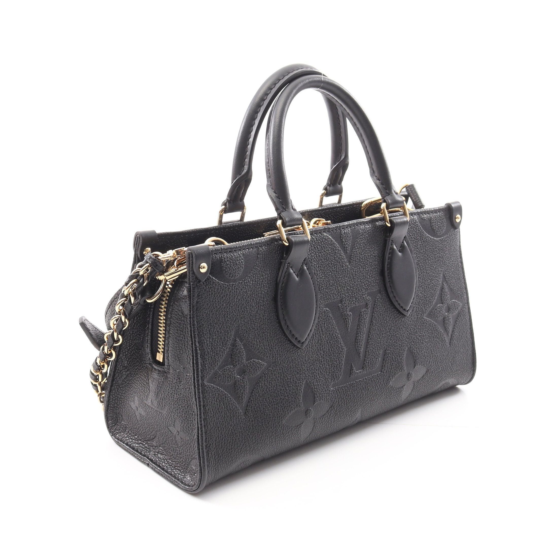 Louis Vuitton Louis Vuitton On The Go Ew Monogram Empreinte Noir Handbag Leather Black 3Way Size ONE SIZE - 2 Thumbnail