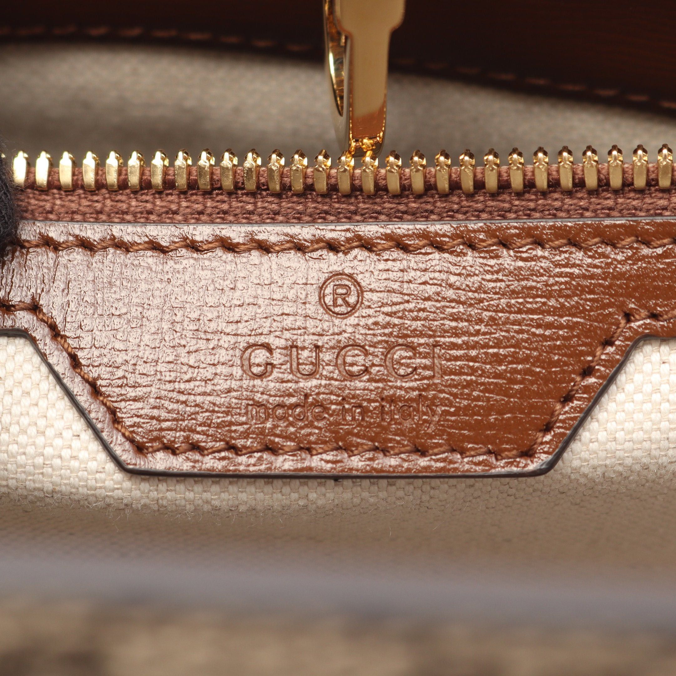 Gucci Gucci Interlocking G Medium Tote Gg Supreme Handbag Bag Leather Beige Brown Size ONE SIZE - 4 Thumbnail