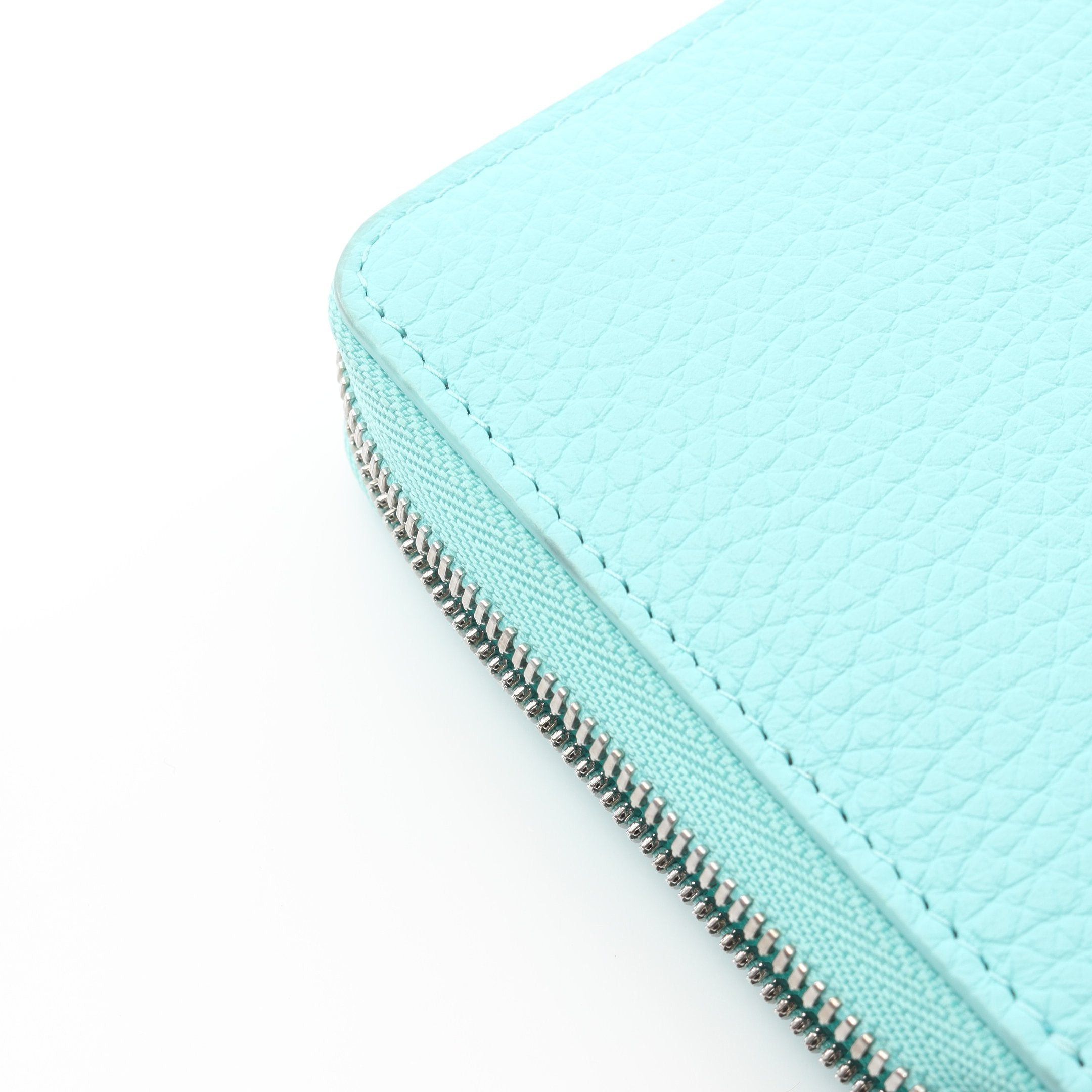 Tiffany & Co. Tiffany Co Return To Tiffany Round Zipper Long Wallet Leather Turquoise Blue Size ONE SIZE - 7 Thumbnail