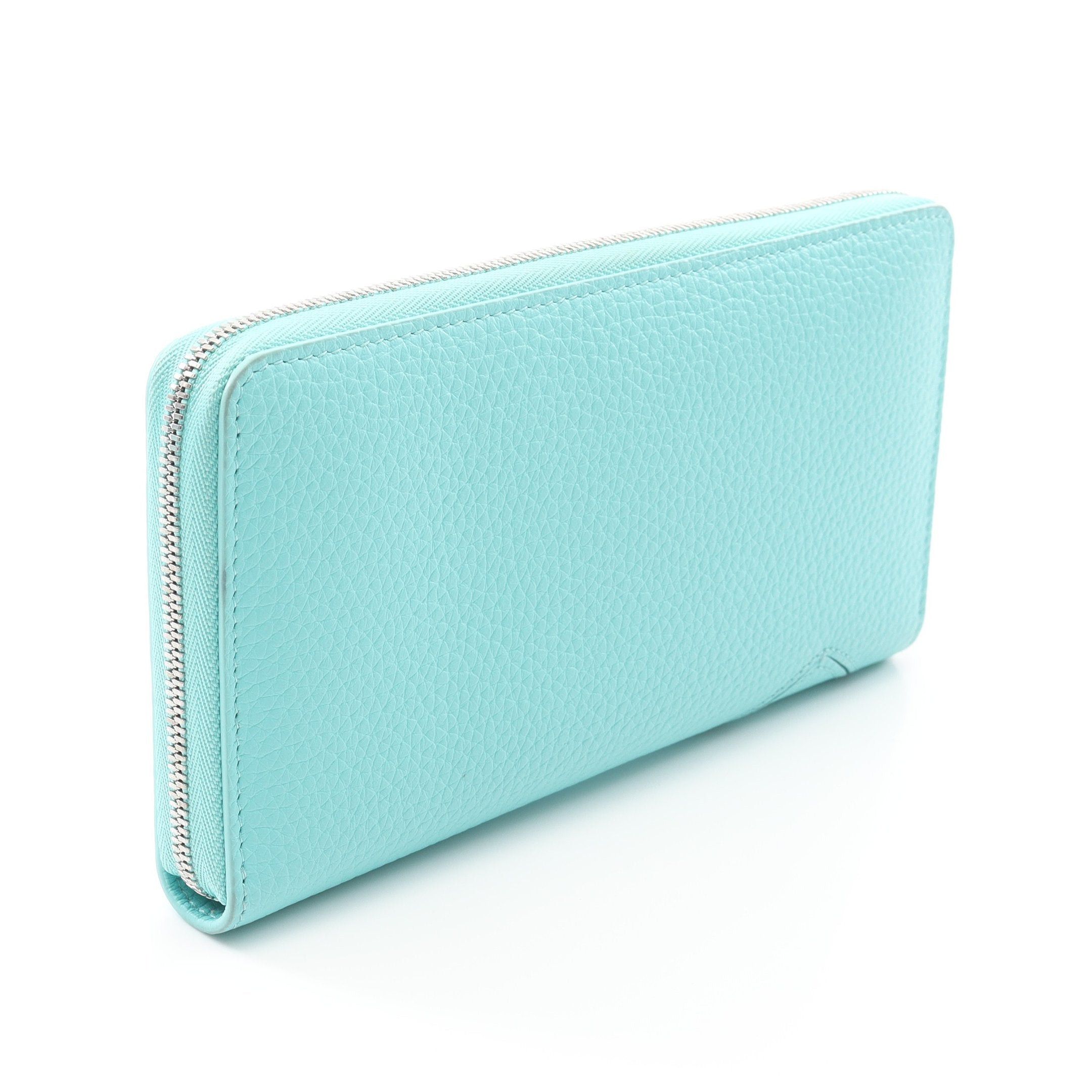 Tiffany & Co. Tiffany Co Return To Tiffany Round Zipper Long Wallet Leather Turquoise Blue Size ONE SIZE - 2 Thumbnail