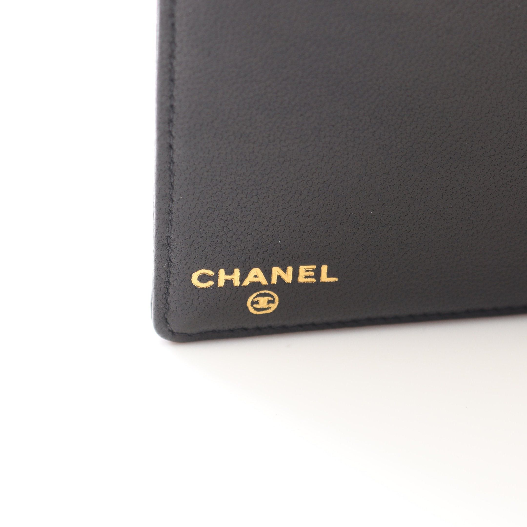 Chanel Chanel Coco Mark Bi-Fold Long Wallet Caviar Skin Black Gold Hardware Size ONE SIZE - 5 Thumbnail