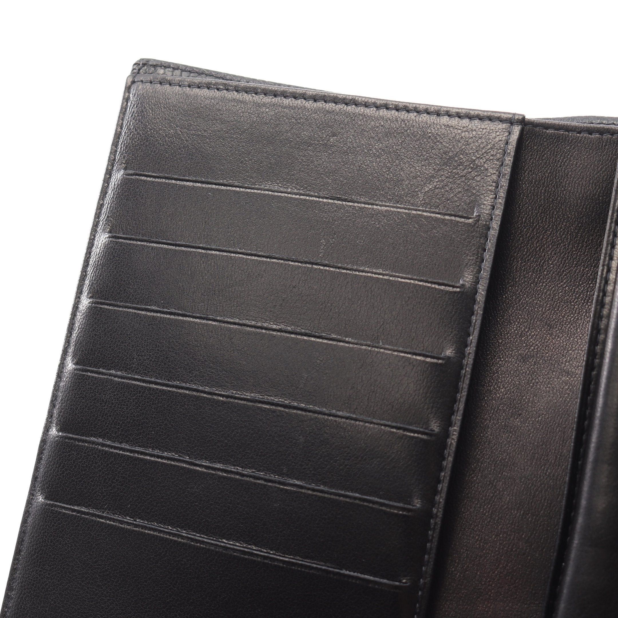 Chanel Chanel Coco Mark Bi-Fold Long Wallet Caviar Skin Black Gold Hardware Size ONE SIZE - 7 Thumbnail