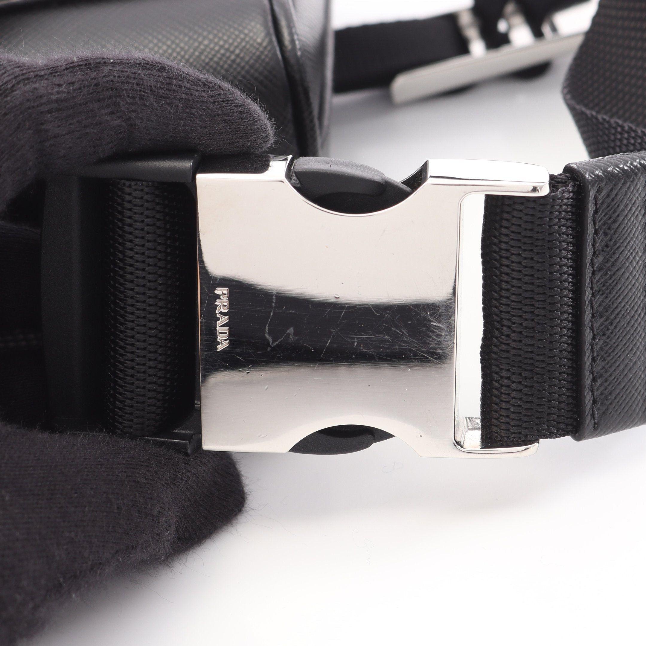 Prada Prada Marsupio Saffiano Travel Body Bag Waist Leather Black Size ONE SIZE - 7 Thumbnail