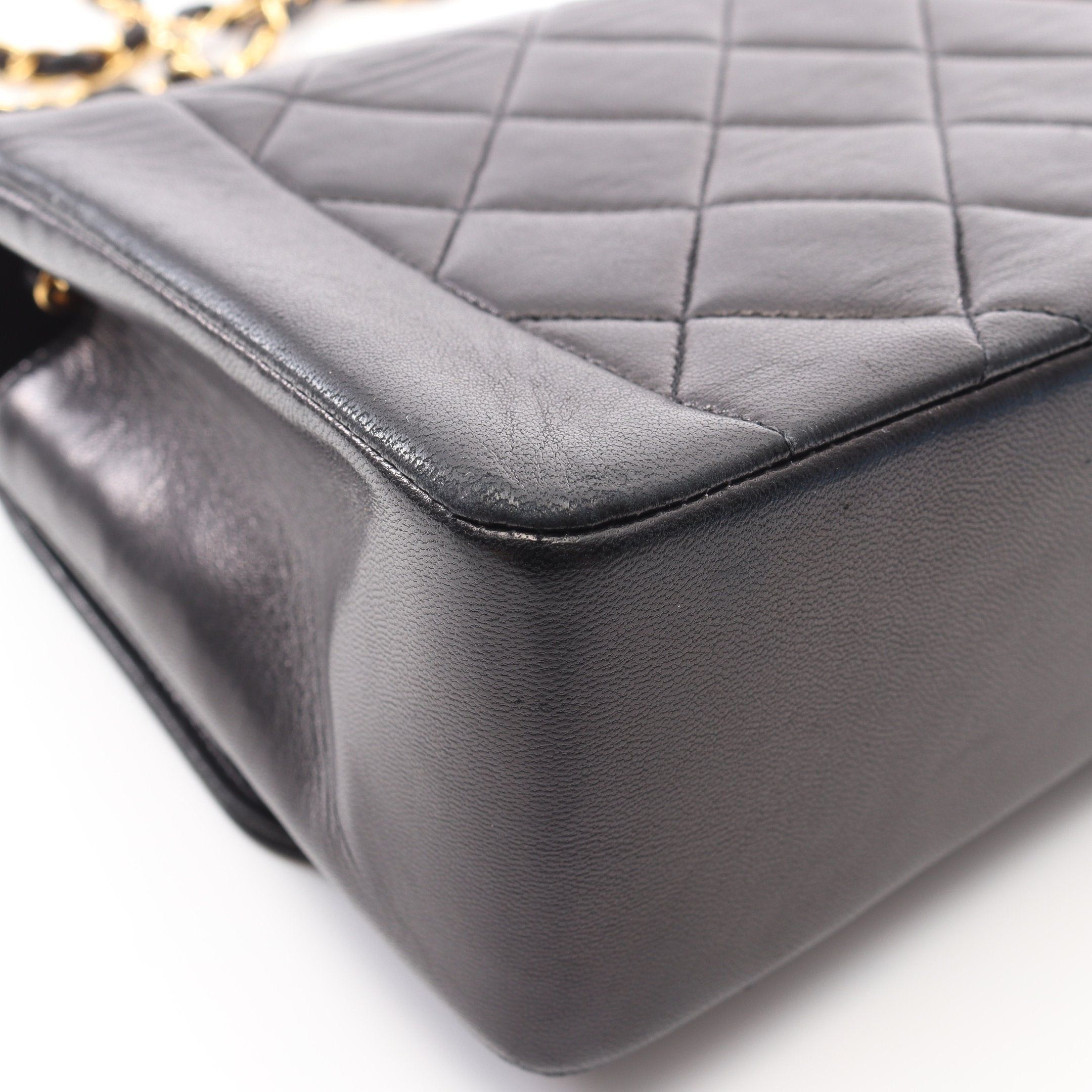 Chanel Chanel Matelasse Diana Flap Chain Shoulder Bag Lambskin Black Gold Hardware Size ONE SIZE - 13 Thumbnail
