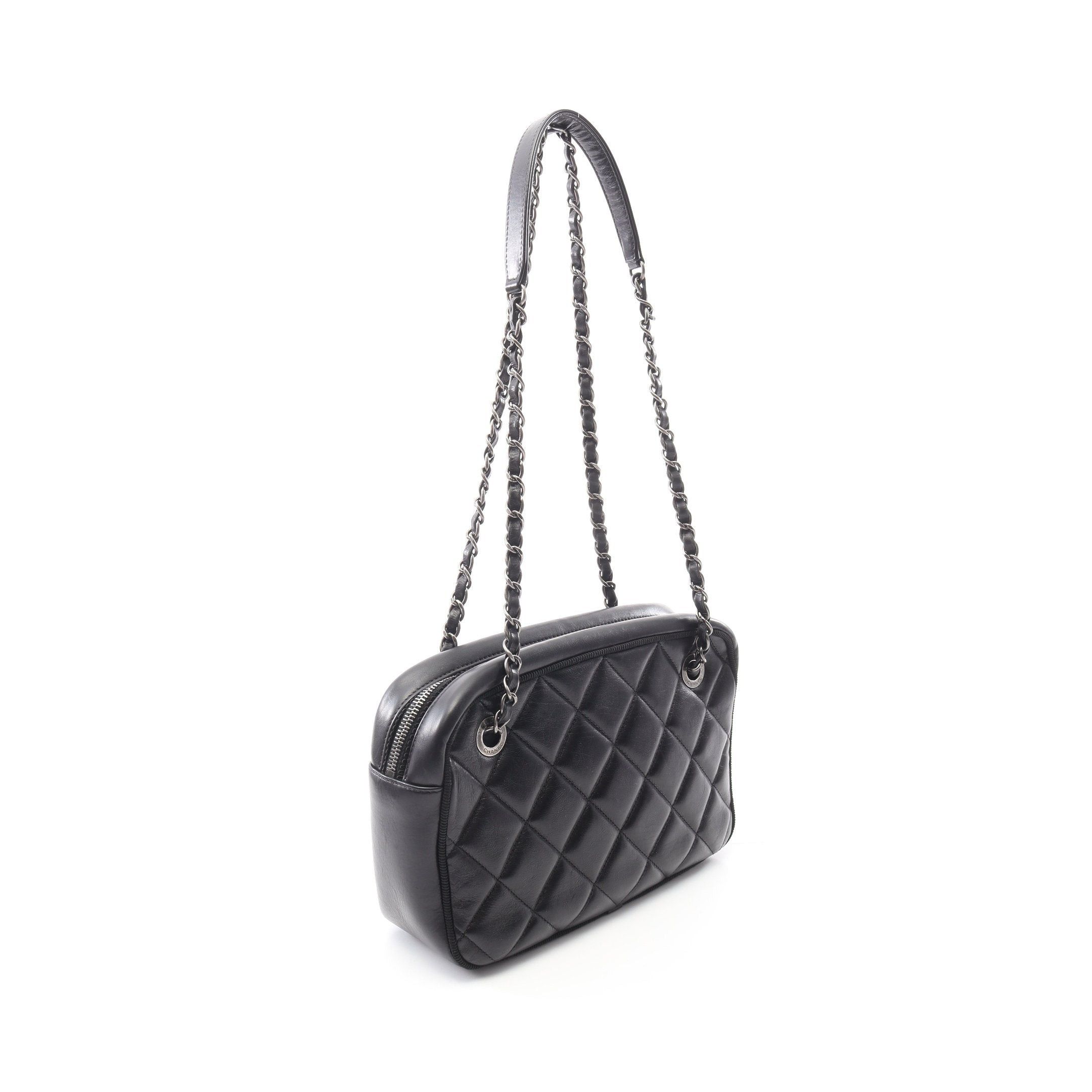 Chanel Chanel Matelasse Chain Shoulder Bag Lambskin Black Silver Hardware Size ONE SIZE - 2 Thumbnail