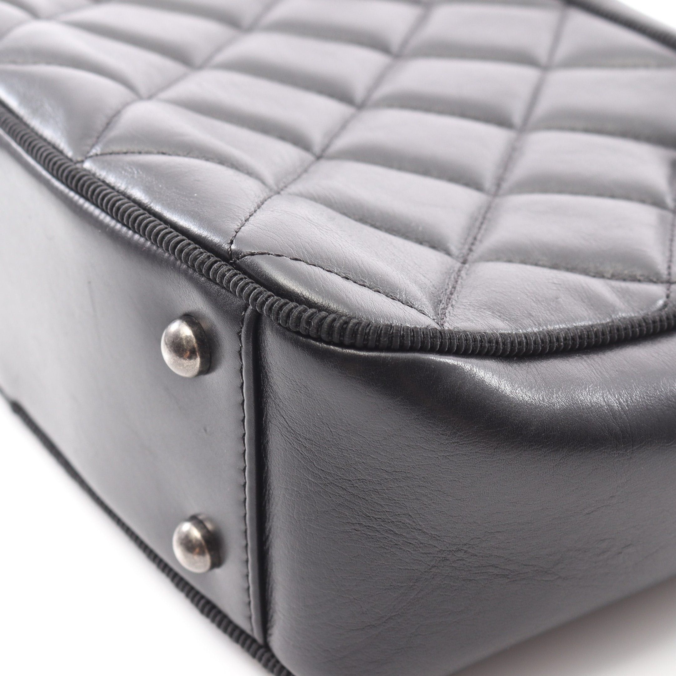 Chanel Chanel Matelasse Chain Shoulder Bag Lambskin Black Silver Hardware Size ONE SIZE - 6 Thumbnail