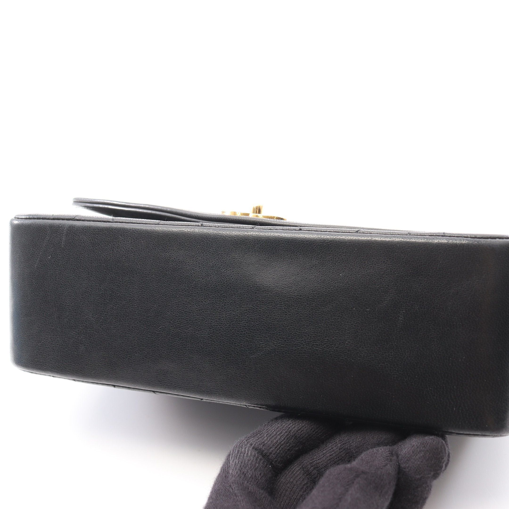 Chanel Chanel Matelasse Diana Flap Chain Shoulder Bag Lambskin Black Gold Hardware Size ONE SIZE - 8 Thumbnail