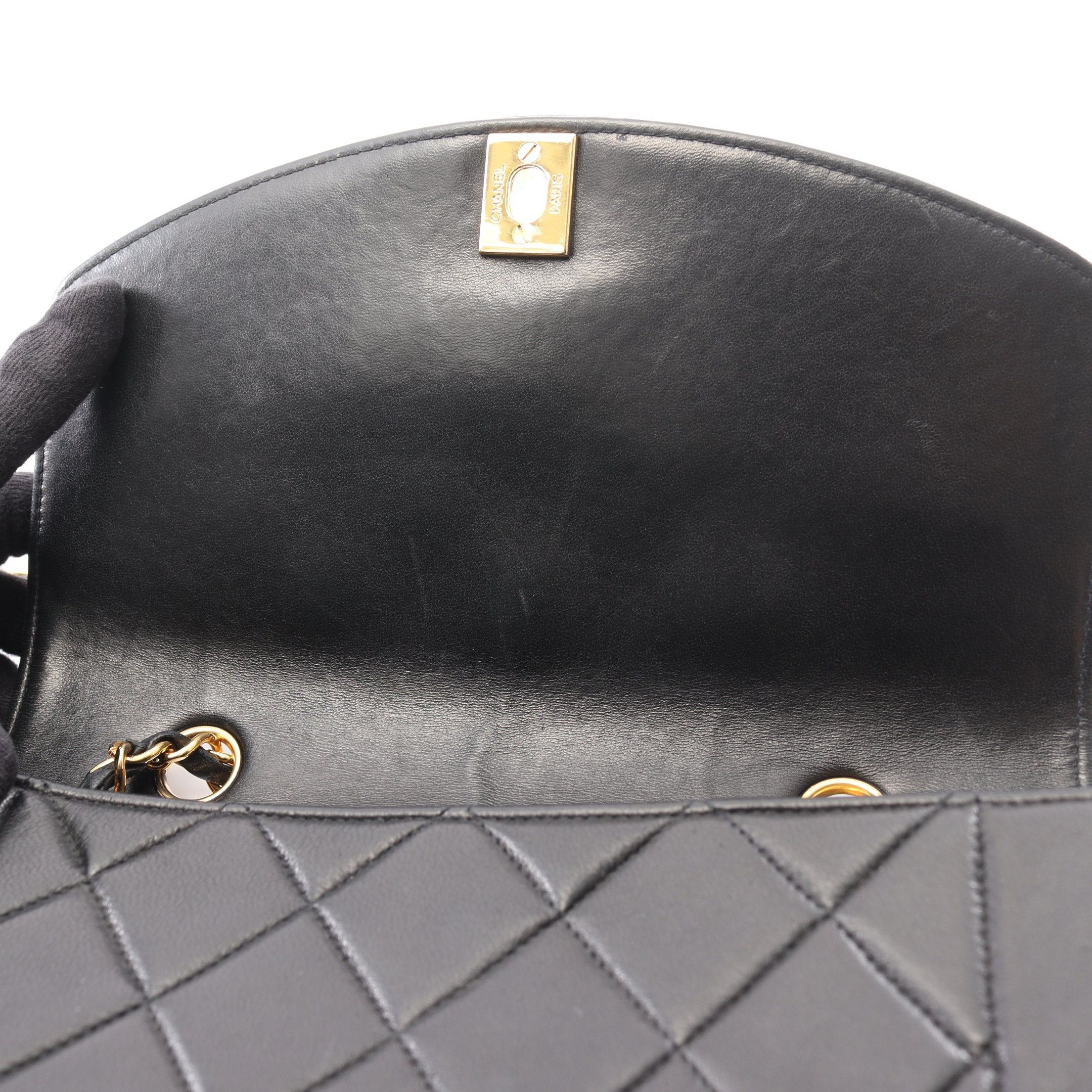 Chanel Chanel Matelasse Diana Flap Chain Shoulder Bag Lambskin Black Gold Hardware Size ONE SIZE - 7 Thumbnail