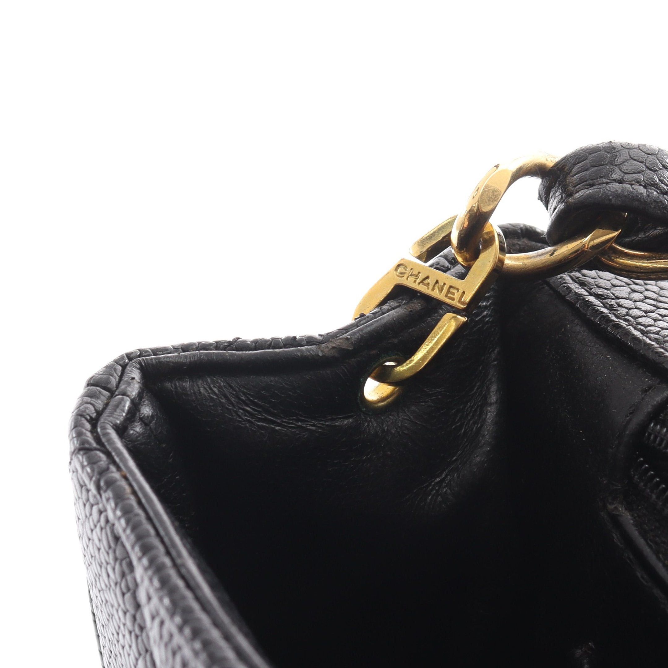 Chanel Chanel Matelasse Single Flap Chain Shoulder Bag Caviar Skin Black Gold Hardware Size ONE SIZE - 11 Thumbnail