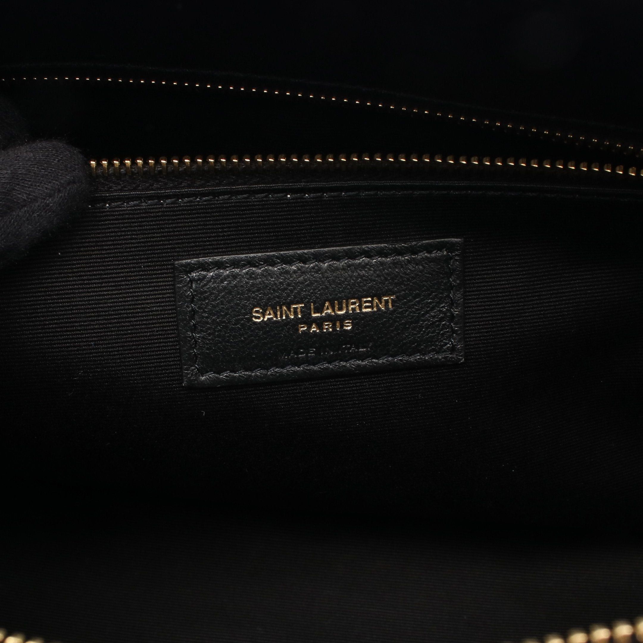 Yves Saint Laurent Yves Saint Laurent Rear Duffel Handbag Leather Black Size ONE SIZE - 4 Thumbnail