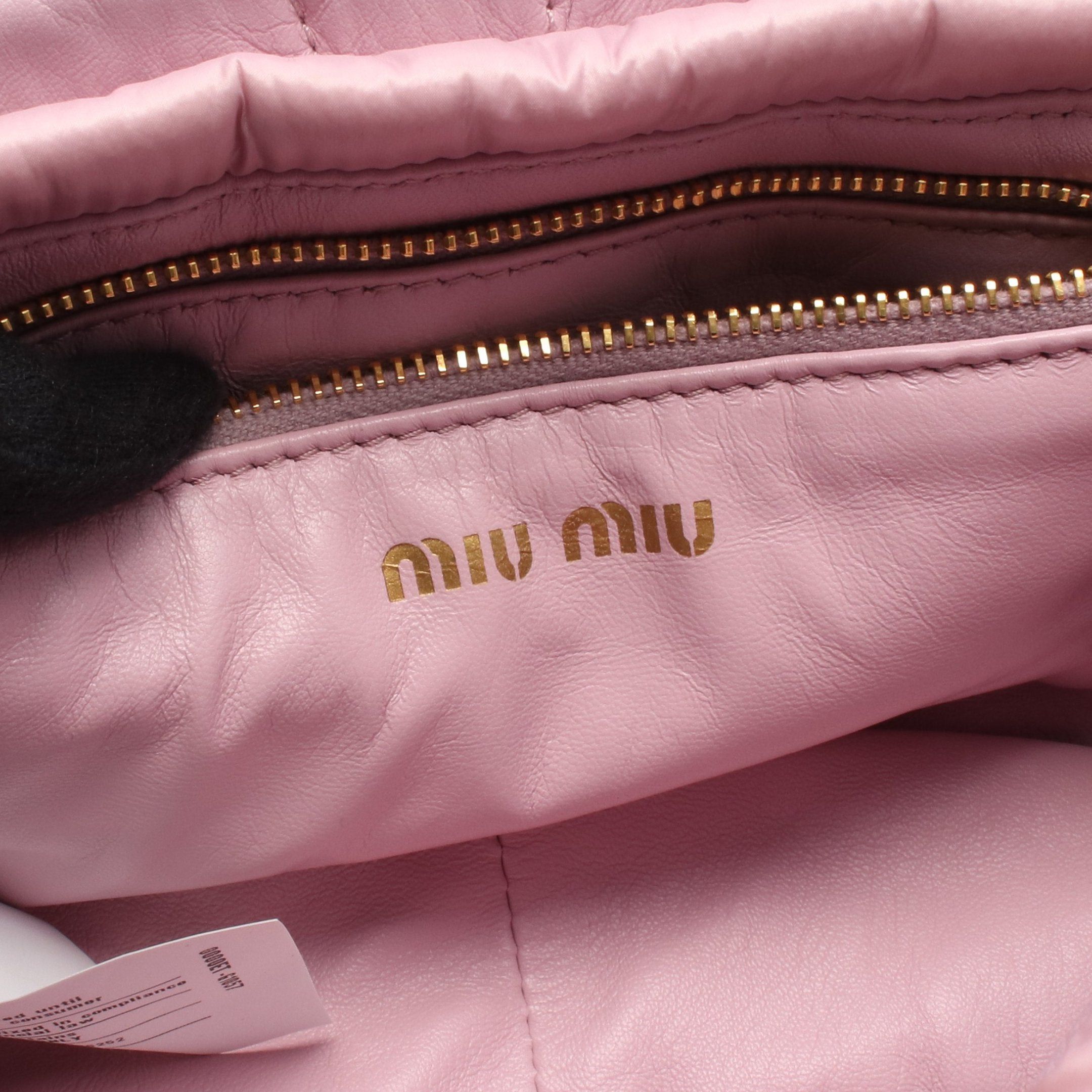 Miu Miu Miu Miu Padet Chain Shoulder Bag Nylon Leather Pink Size ONE SIZE - 4 Thumbnail