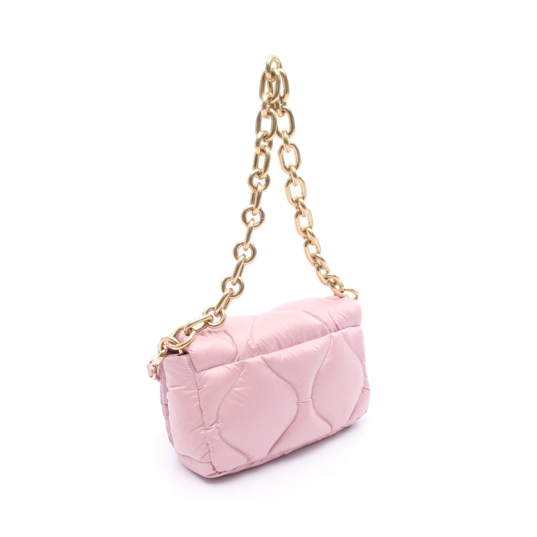 Miu Miu Miu Miu Padet Chain Shoulder Bag Nylon Leather Pink Size ONE SIZE - 2 Thumbnail