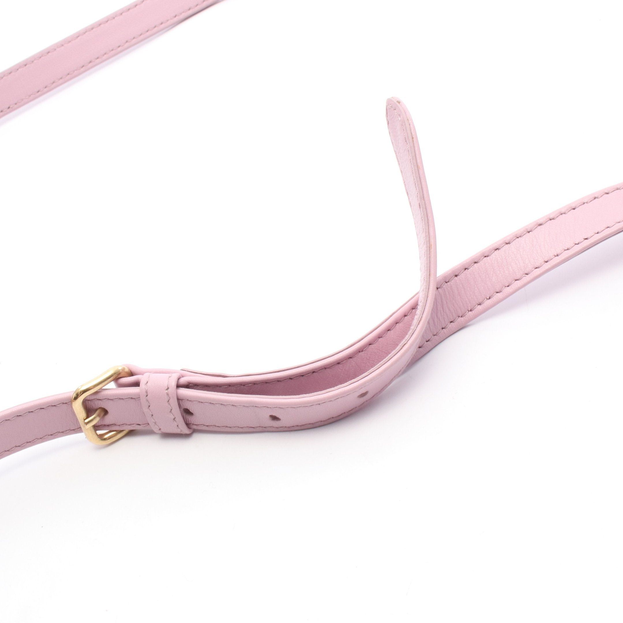 Miu Miu Miu Miu Padet Chain Shoulder Bag Nylon Leather Pink Size ONE SIZE - 5 Thumbnail