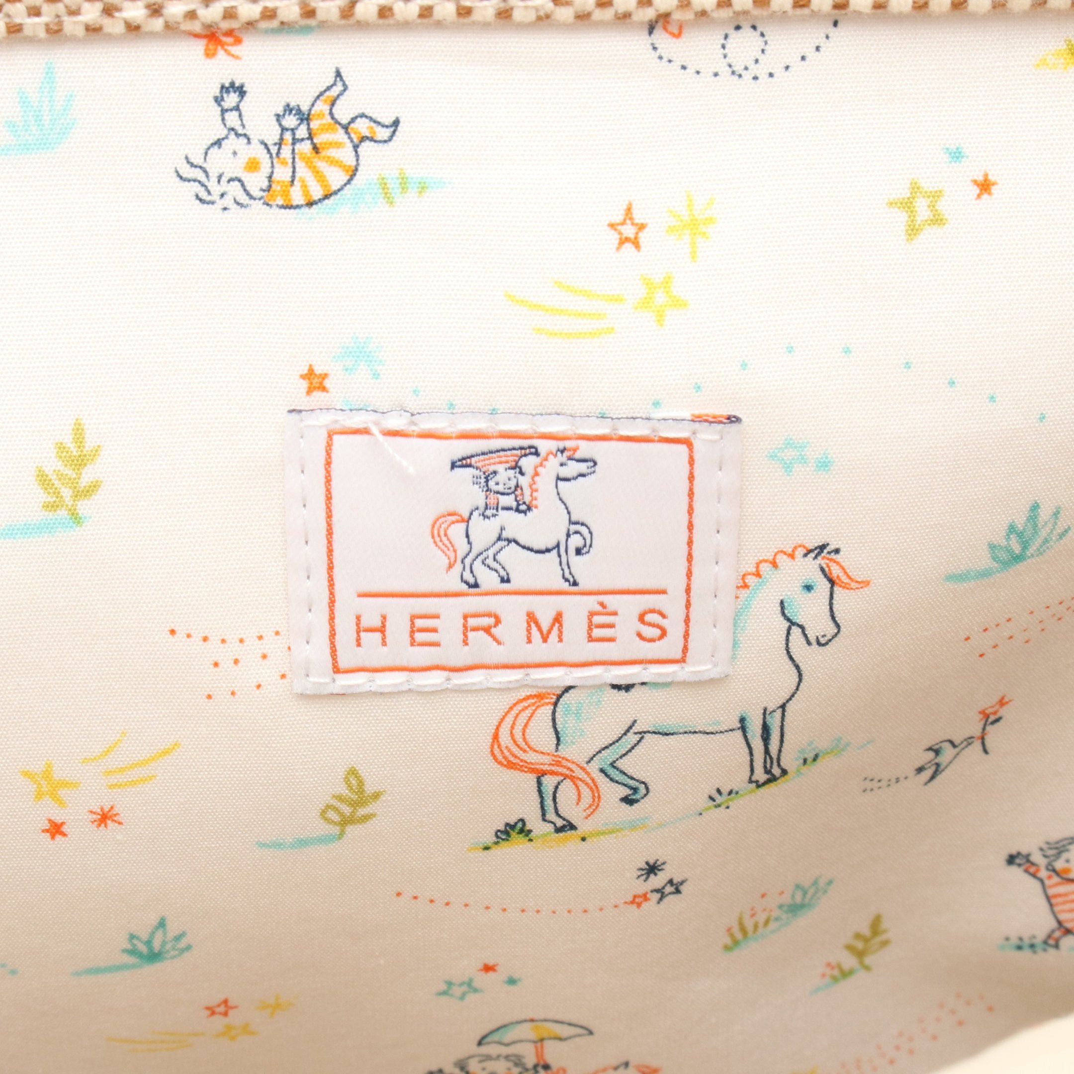 Hermes Hermes Gabriel Mothers Bag Shoulder Tote Toile Ash Beige Brown Silver Hardware Size ONE SIZE - 4 Thumbnail