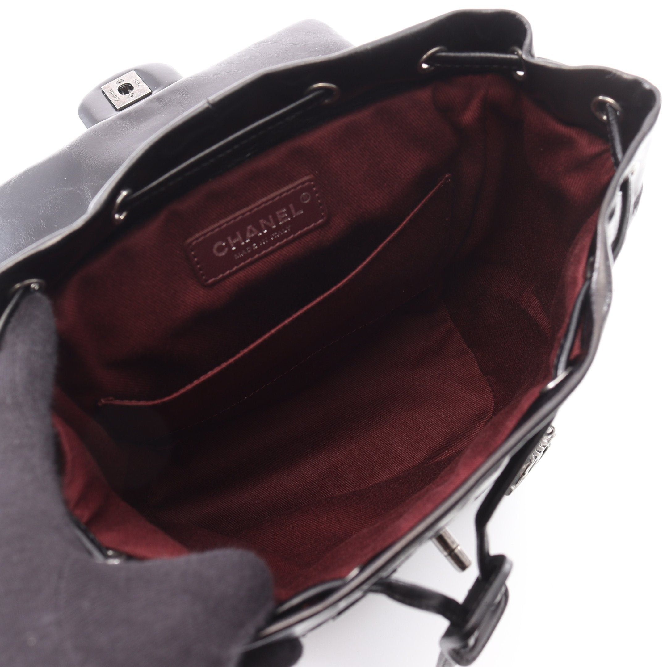 Chanel Chanel Matelasse Backpack Rucksack Lambskin Black Antique Silver Hardware Size ONE SIZE - 3 Thumbnail