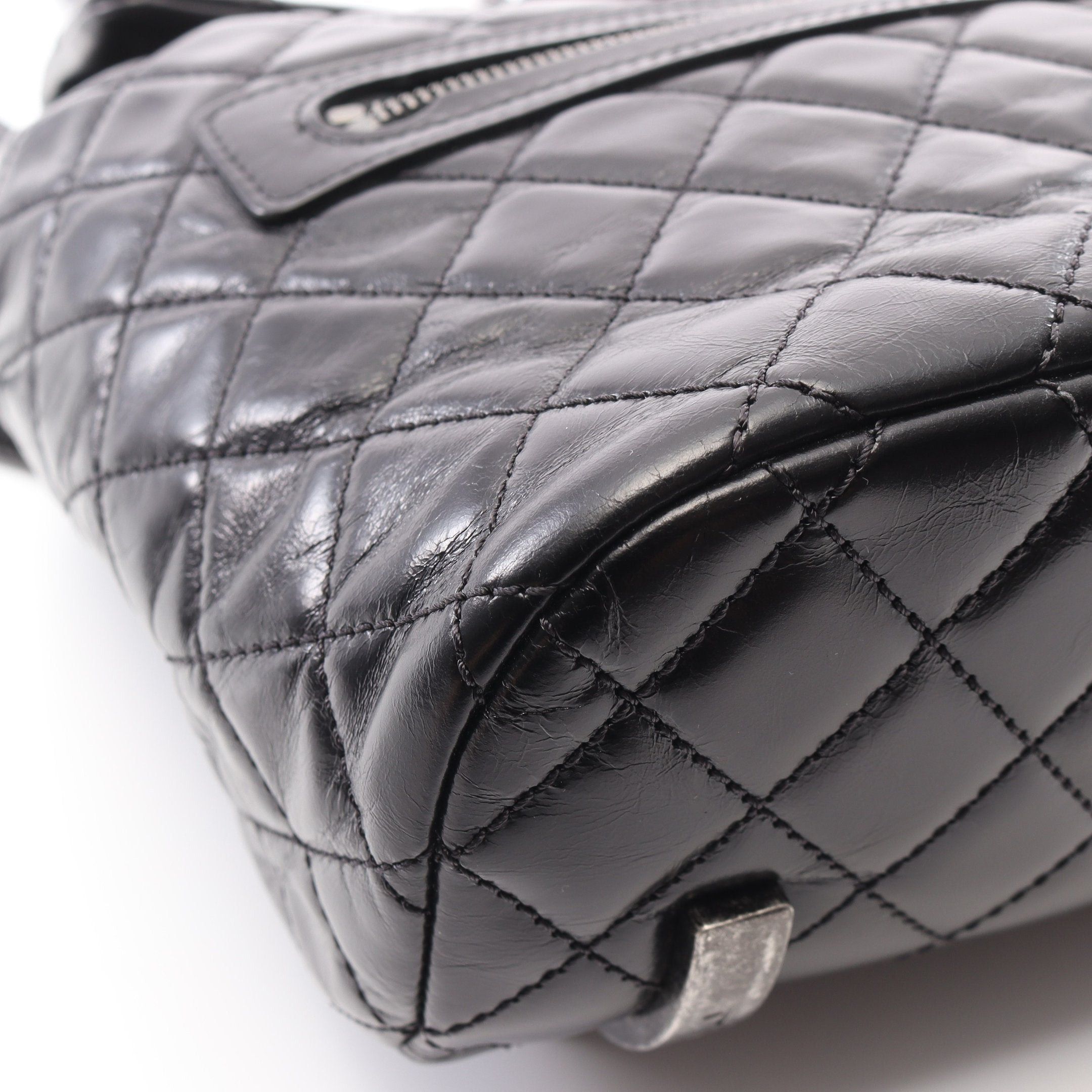 Chanel Chanel Matelasse Backpack Rucksack Lambskin Black Antique Silver Hardware Size ONE SIZE - 6 Thumbnail