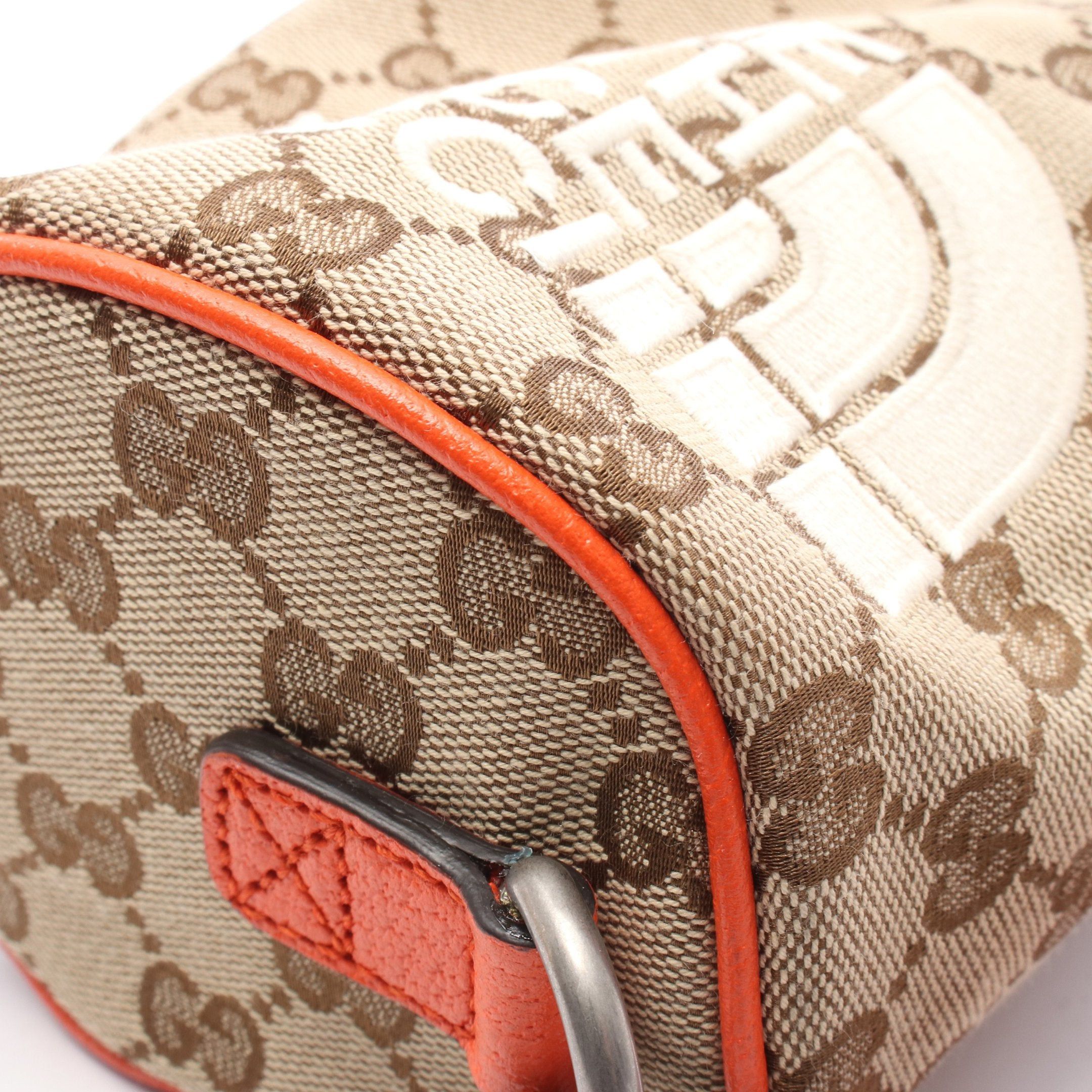 Gucci Gucci Gucci * The North Face Gg Canvas Handbag Leather Beige Brown Orange Size ONE SIZE - 6 Thumbnail