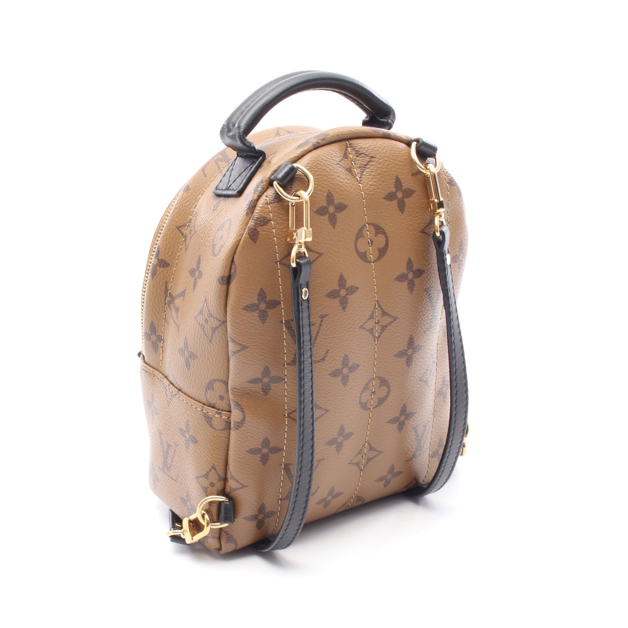 Louis Vuitton Louis Vuitton Palm Springs Backpack Mini Monogram Reverse Rucksack Leather Light Brown Dark Size ONE SIZE - 2 Thumbnail
