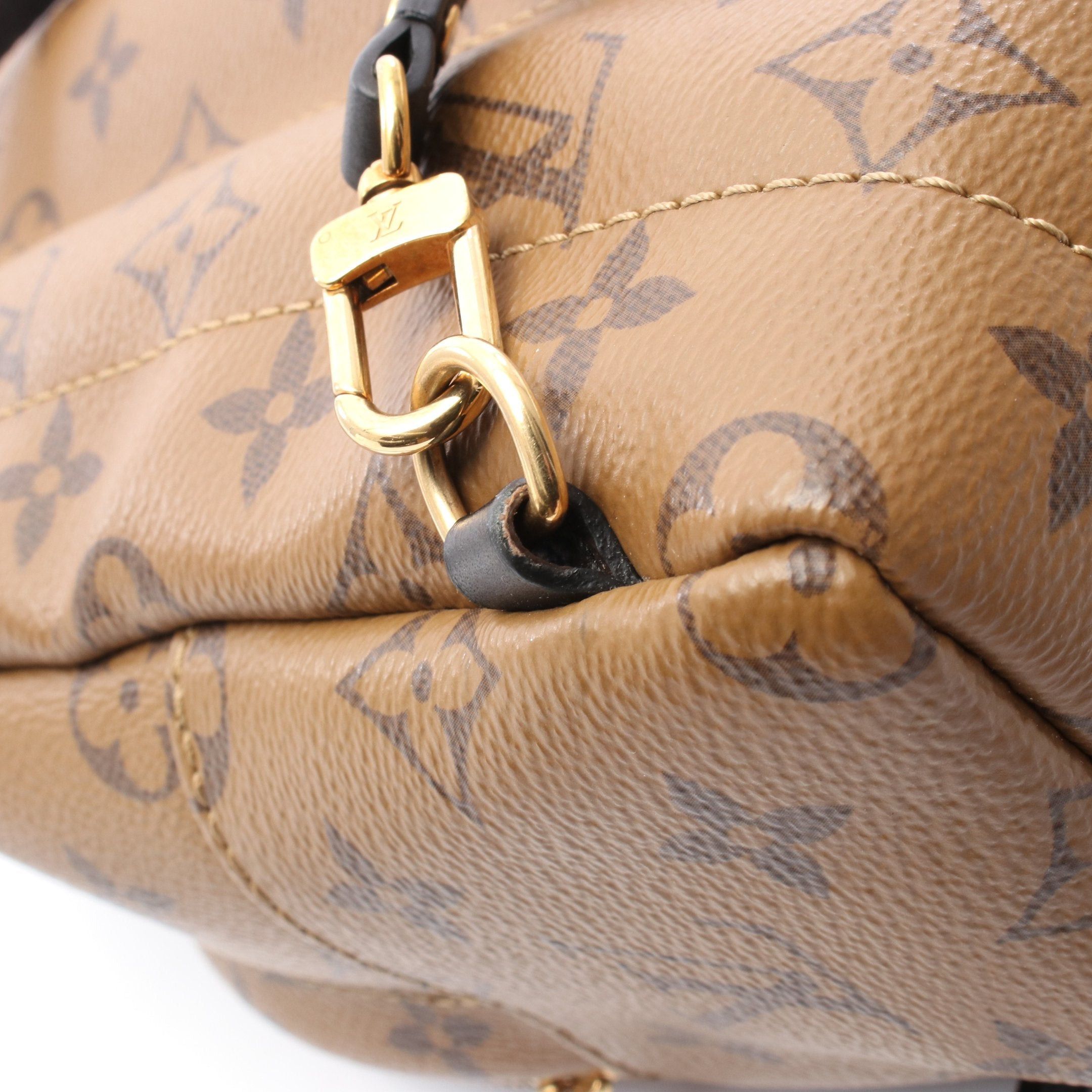 Louis Vuitton Louis Vuitton Palm Springs Backpack Mini Monogram Reverse Rucksack Leather Light Brown Dark Size ONE SIZE - 7 Thumbnail