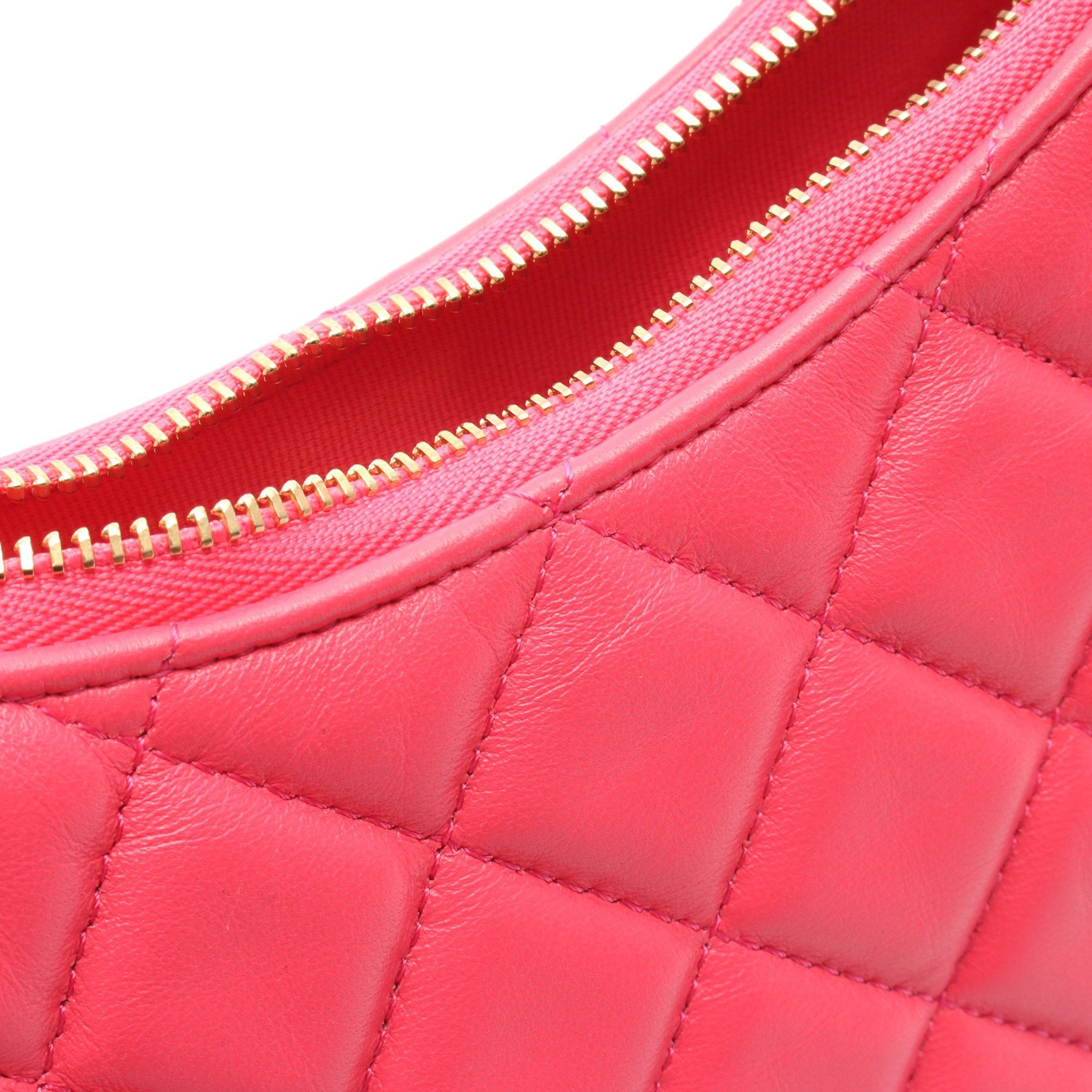 Chanel Chanel Matelasse Half Moon Chain Shoulder Bag Leather Pink Gold Hardware Size ONE SIZE - 6 Thumbnail