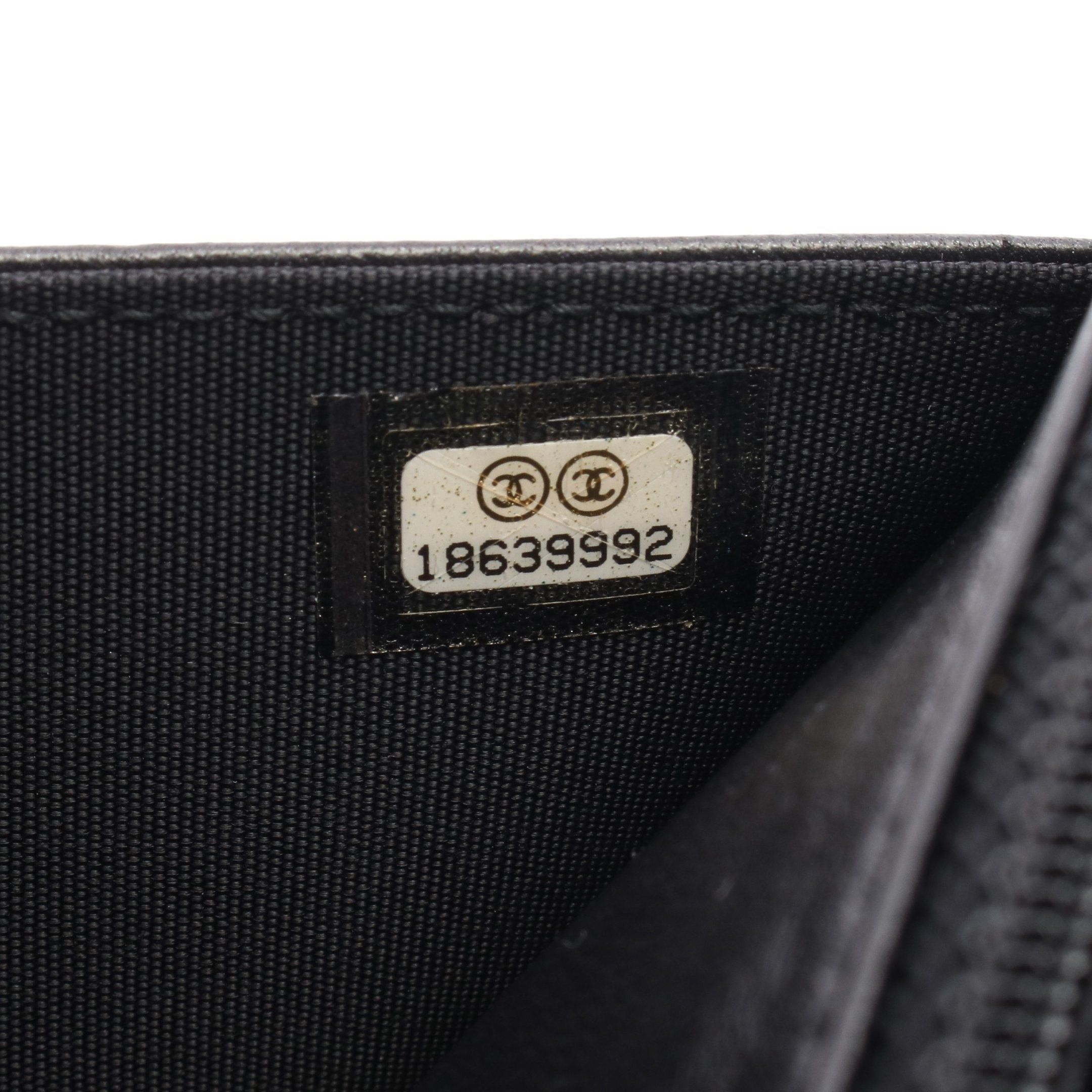 Chanel Chanel Coco Mark Chain Wallet Leather Black Silver Hardware Size ONE SIZE - 5 Thumbnail