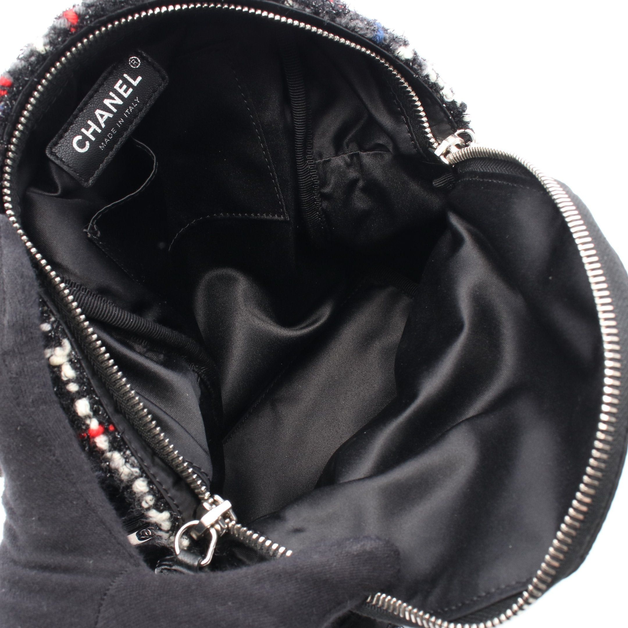 Chanel Chanel Matelasse Backpack Rucksack Nylon Tweed Leather Black Multicolor Silver Hardware Size ONE SIZE - 3 Thumbnail