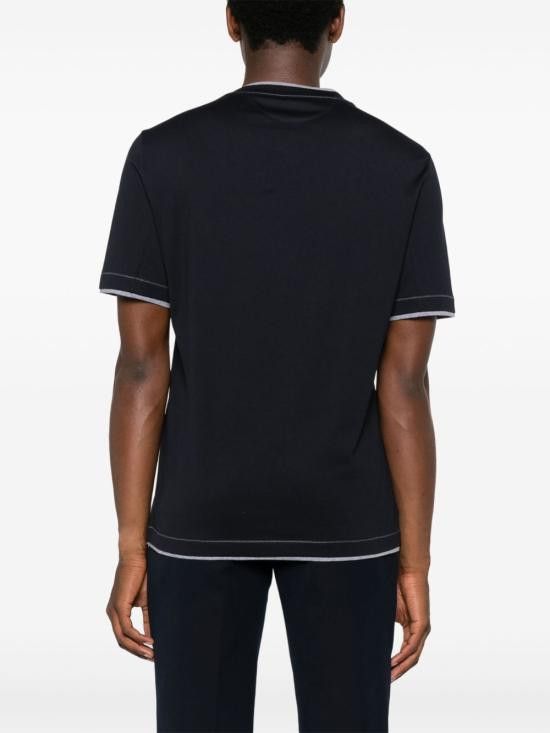 Brunello Cucinelli BRUNELLO CUCINELLI Men T-Shirts M0B137451G CW893 Blue Size US L / EU 52-54 / 3 - 2 Thumbnail