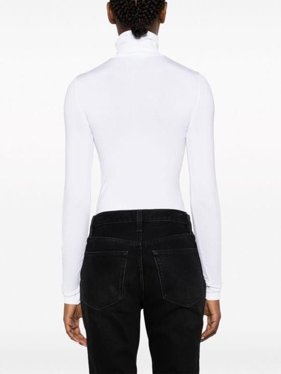 Wolford WOLFORD Women Bodysuit Tops 75083 1001 White Size L / US 10 / IT 46 - 4 Thumbnail
