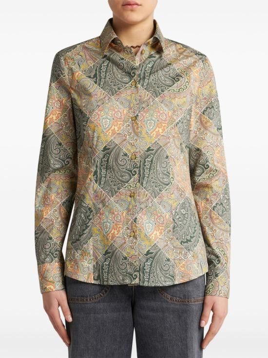 Etro ETRO Women Shirts WRIA0020 99SAEB0X0843 Yellow Size M / US 6-8 / IT 42-44 - 5 Thumbnail