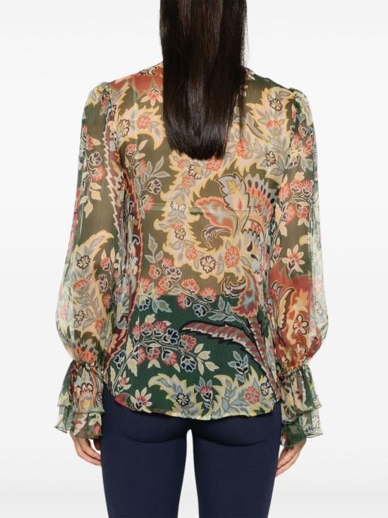 Etro ETRO Women Shirts WRIA0032 99SA1E3X0892 Green Size M / US 6-8 / IT 42-44 - 5 Thumbnail