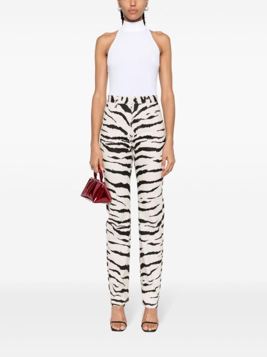 Alaia ALAIA Women Bodysuit Tops AA9B02495M852 000 White Size M / US 6-8 / IT 42-44 - 4 Thumbnail