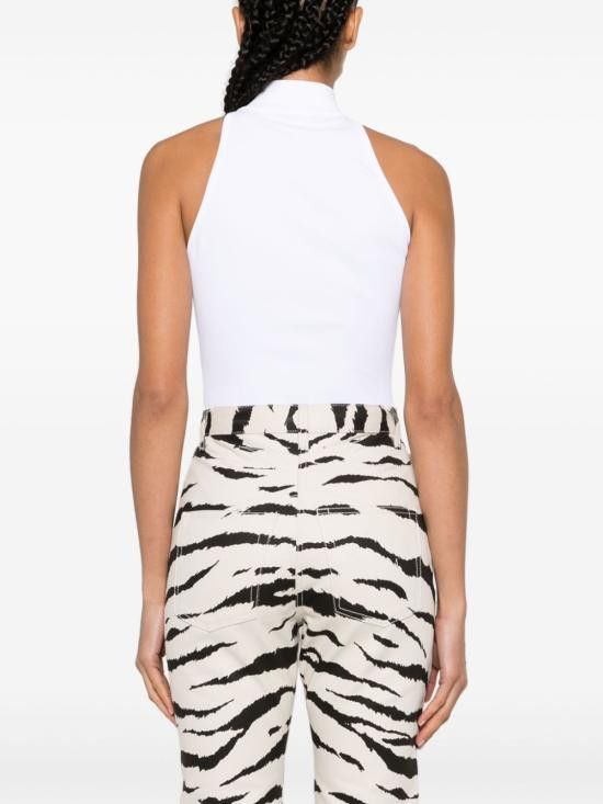 Alaia ALAIA Women Bodysuit Tops AA9B02495M852 000 White Size M / US 6-8 / IT 42-44 - 3 Thumbnail