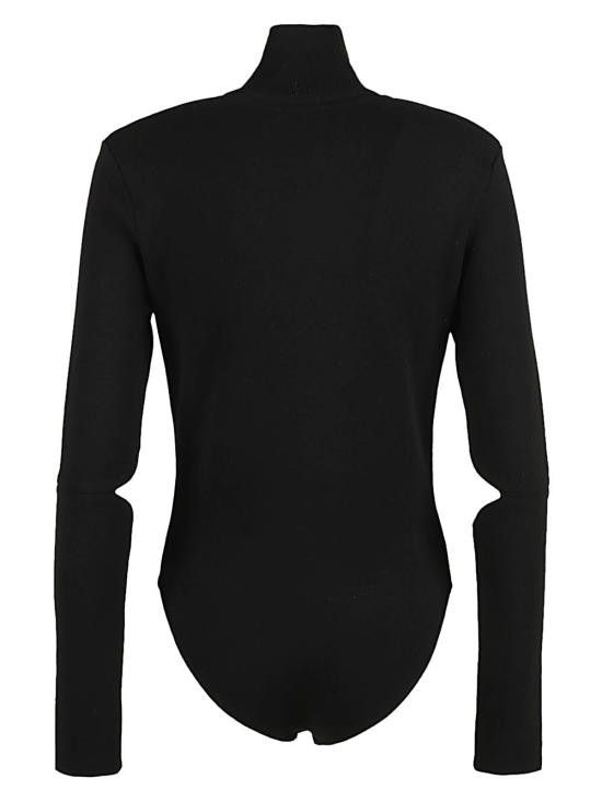 Courreges COURREGES Women Bodysuit Tops 422MBD035FI0008 9999 Black Size M / US 6-8 / IT 42-44 - 2 Thumbnail